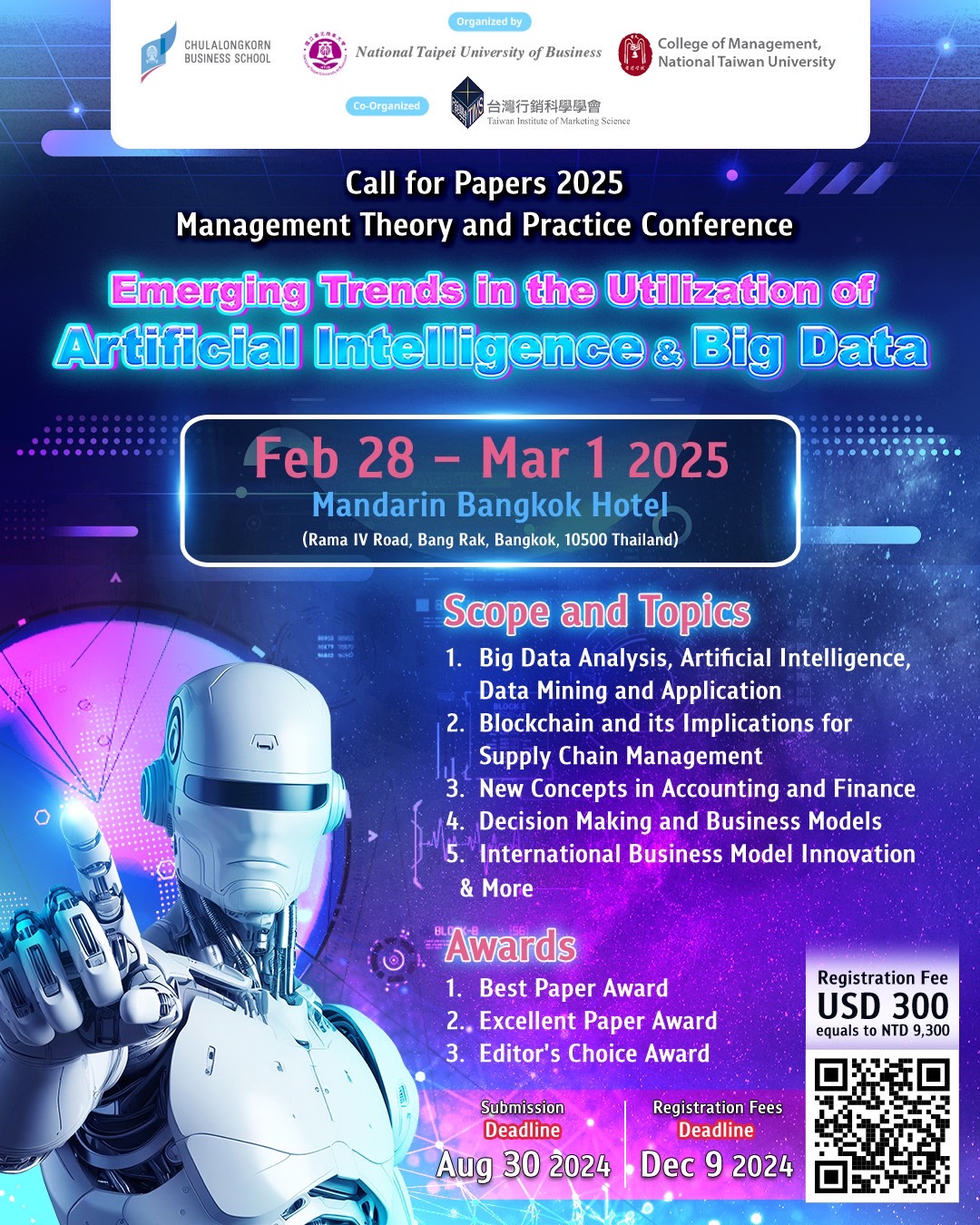 International Conference On “2025 Management Theory and Practice Conference: Emerging Trends in the Utilization of Artificial Intelligence and Big Data”
