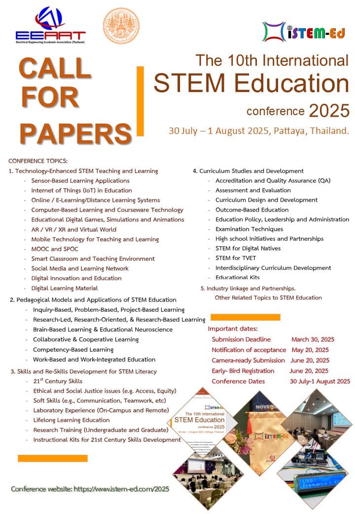 The 10th International STEM Education Conference 2025 (10th# iSTEM 2025): “Education for All”