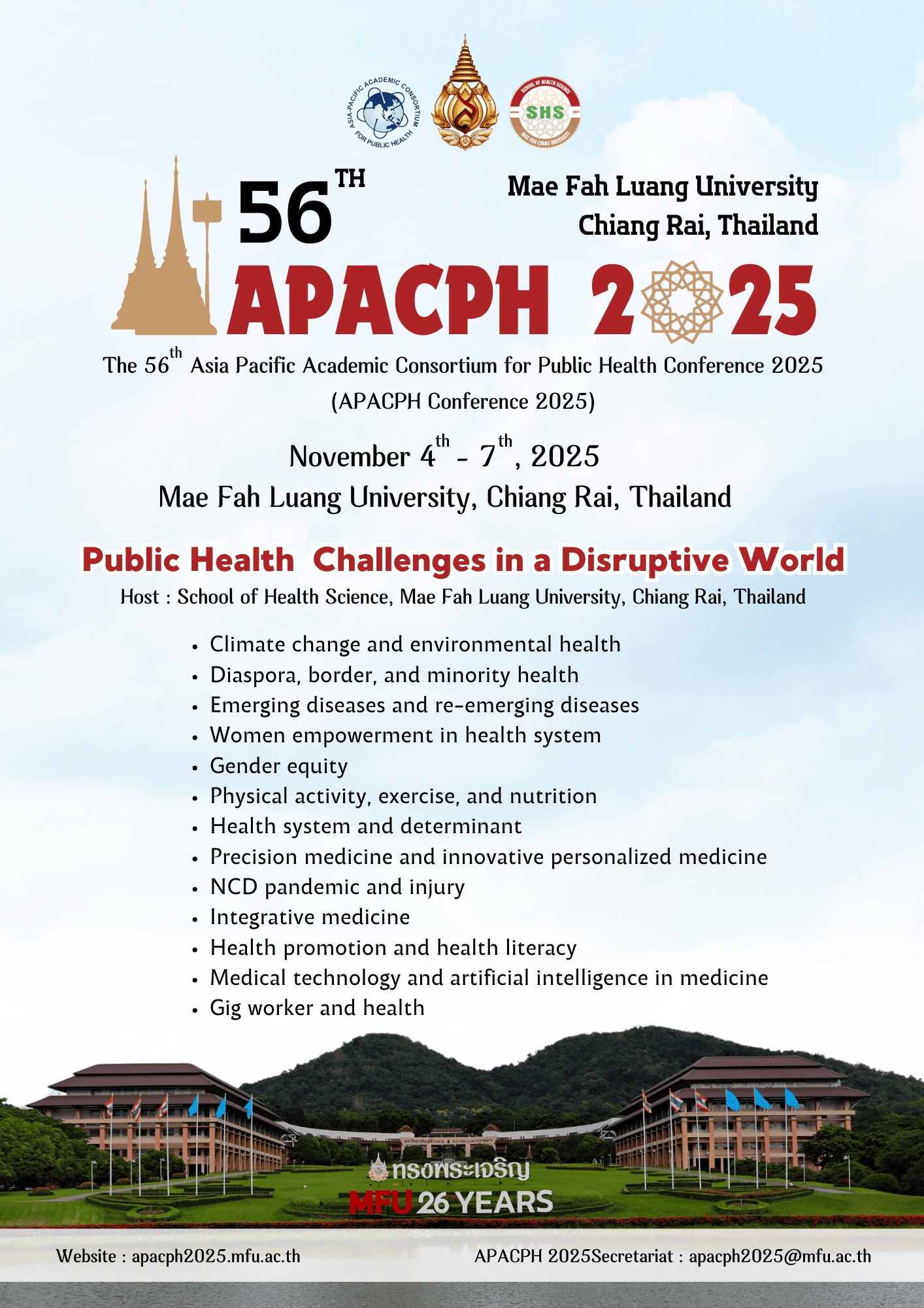 The 56th Asia Pacific Academic Consortium for Public Health Conference 2025 (56th# APACPH Conference 2025)