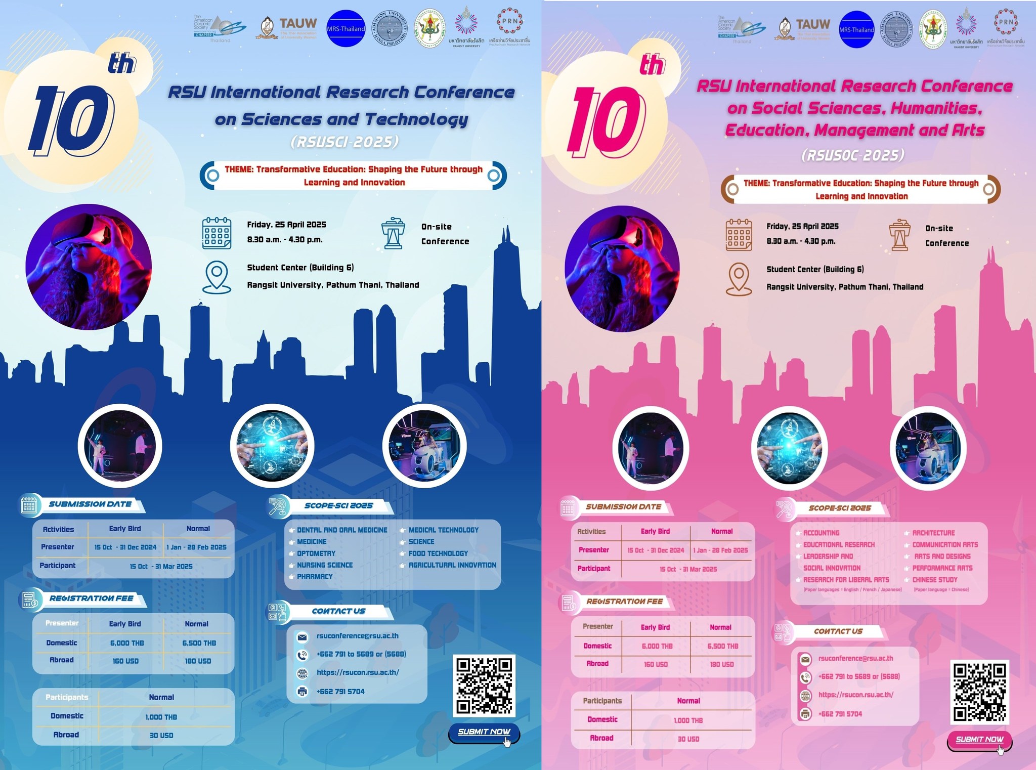 The 10th RSU International Research Conference 2025 (10th# RSUCON 2025)