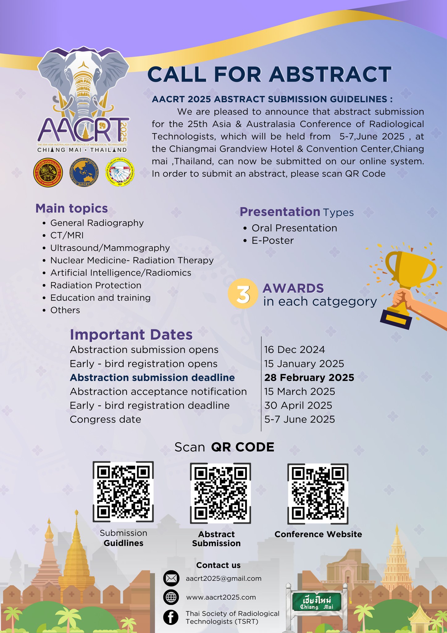 The 25th Asia & Australia Conference of Radiological Technologist (25th# AACRT 2025)