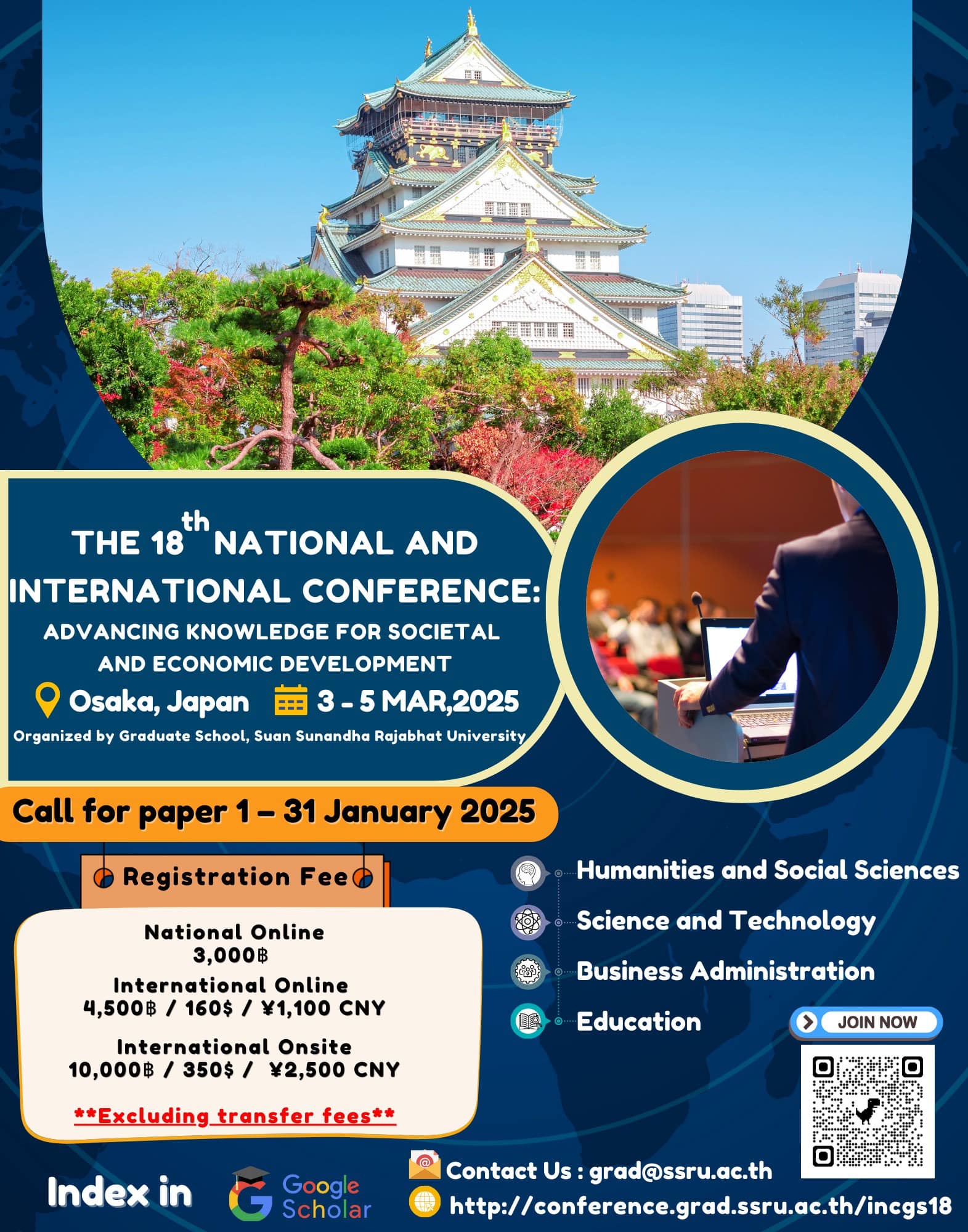 การประชุมวิชาการระดับชาติและนานาชาติครั้งที่ 18: สร้างสรรค์ความรู้เพื่อพัฒนาสังคมและเศรษฐกิจ