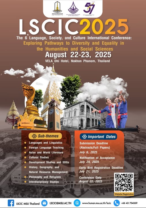 The 6th Language, Society, and Culture International Conference (6th# LSCIC 2025)