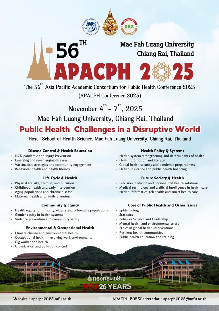 The 56th Asia Pacific Academic Consortium for Public Health Conference 2025 (56th# APACPH Conference 2025)