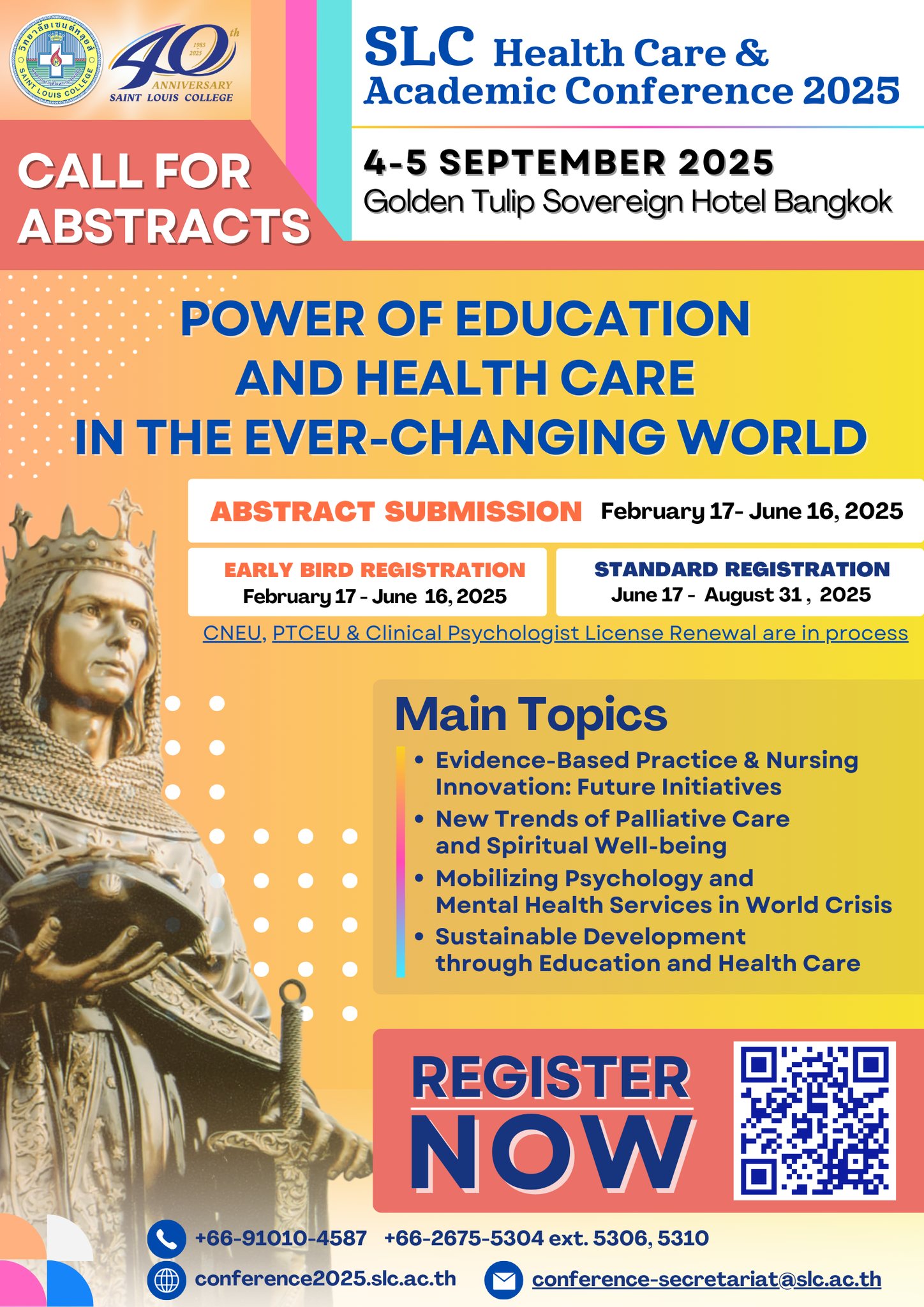 การประชุมวิชาการ SLC Health Care & Academic Conference 2025: “Power of Education and Health Care in the Ever-Changing World”