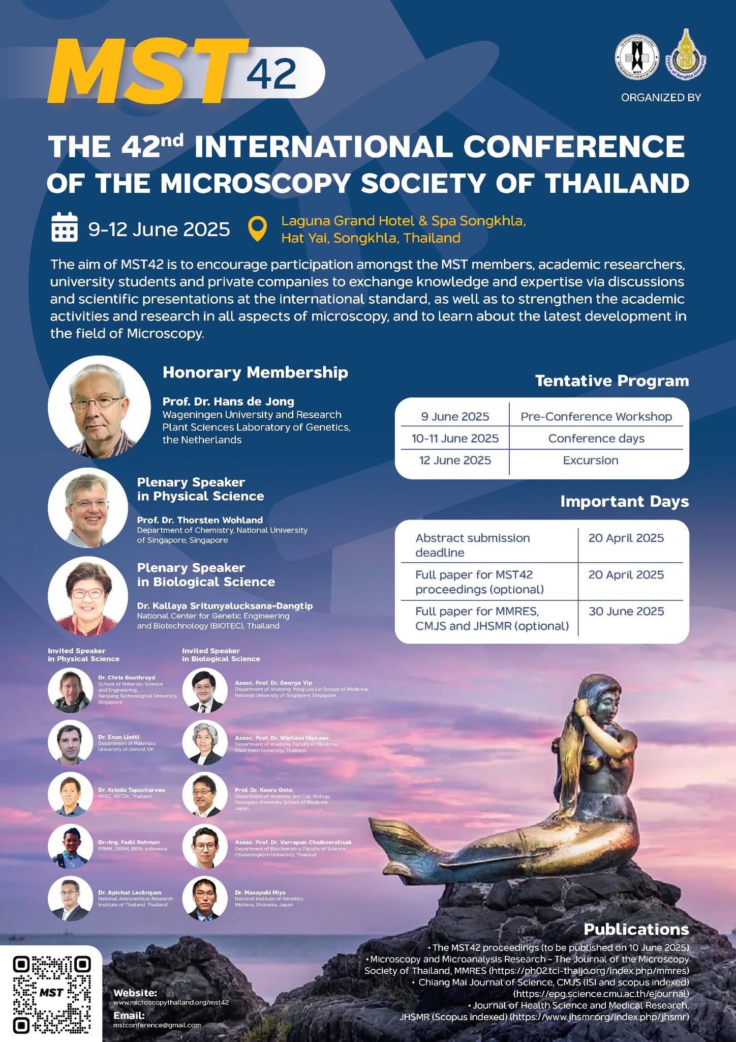 The 42nd International Conference of the Microscopy Society of Thailand (42th# MST)