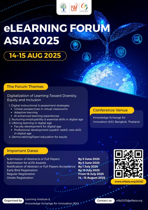 eLEARNING FORUM ASIA 2025: “Digitalization of Learning Toward Diversity, Equity and Inclusion”