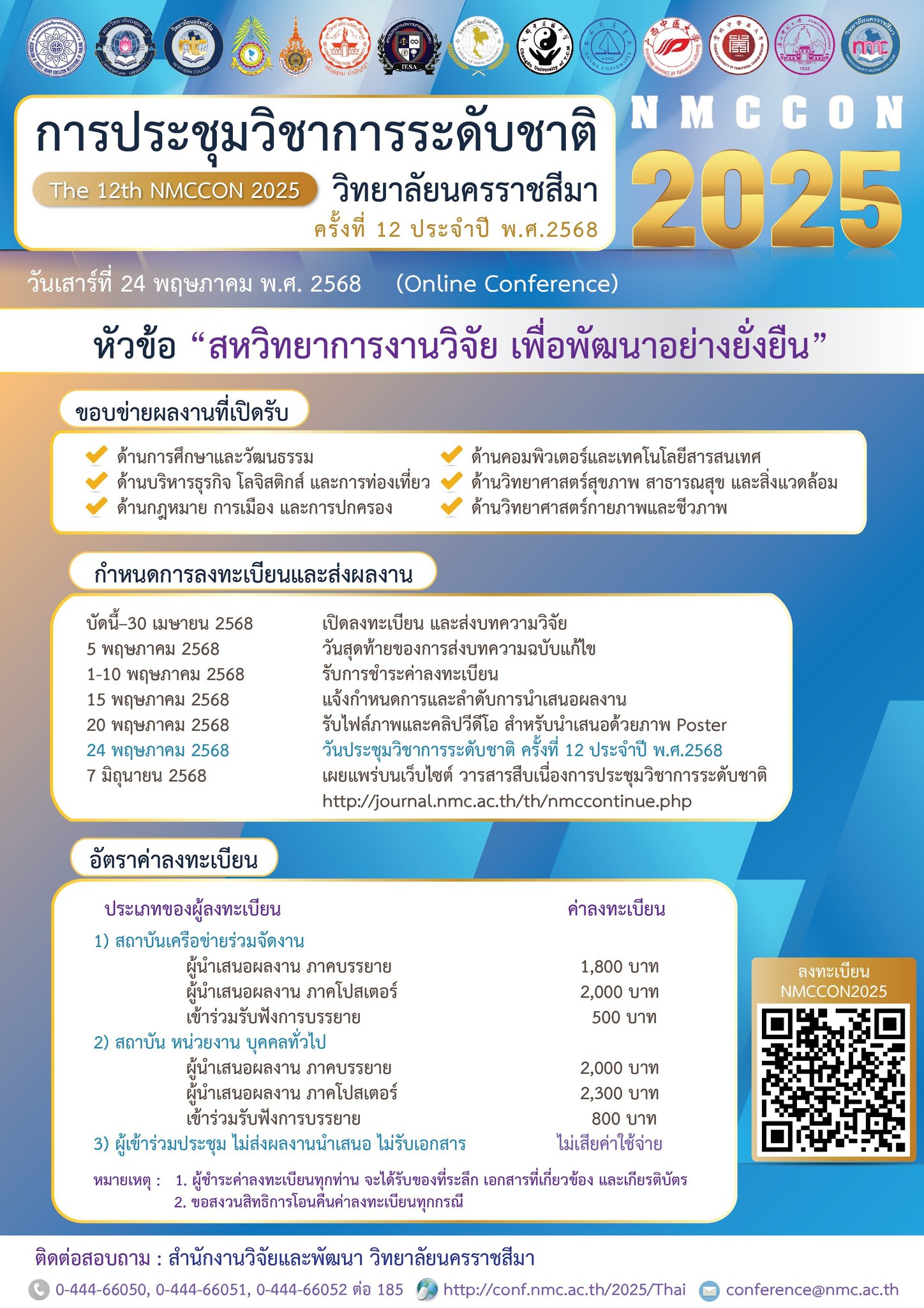 การประชุมวิชาการและนำเสนอผลงานวิจัยระดับชาติ ครั้งที่ 12