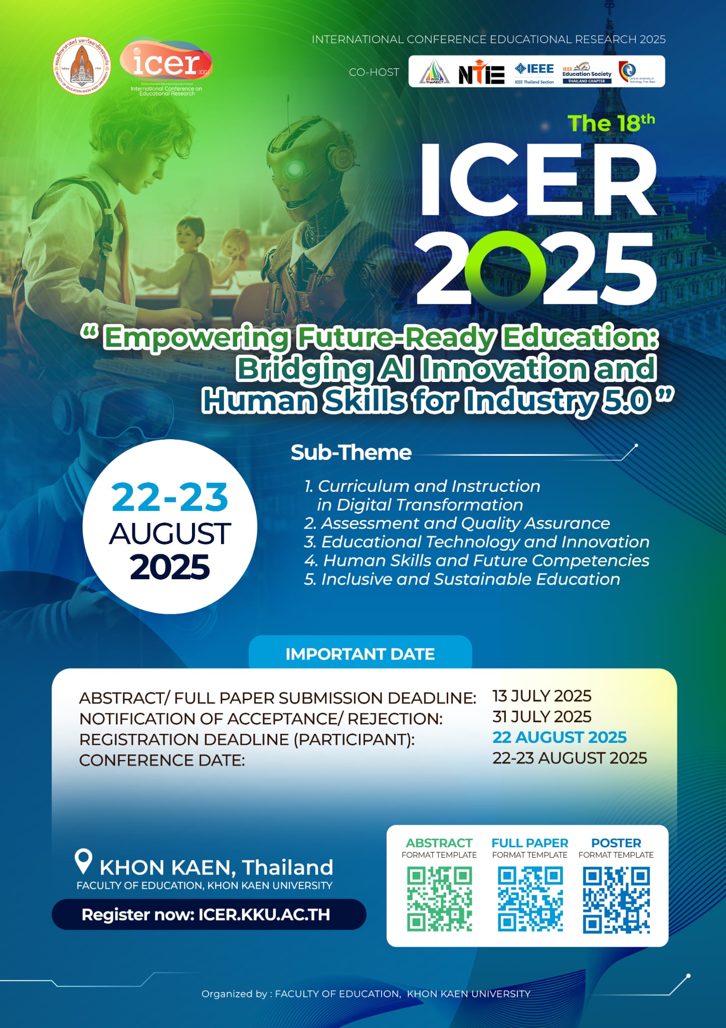 The 18th International Conference on Educational Research (18th# ICER 2025)
