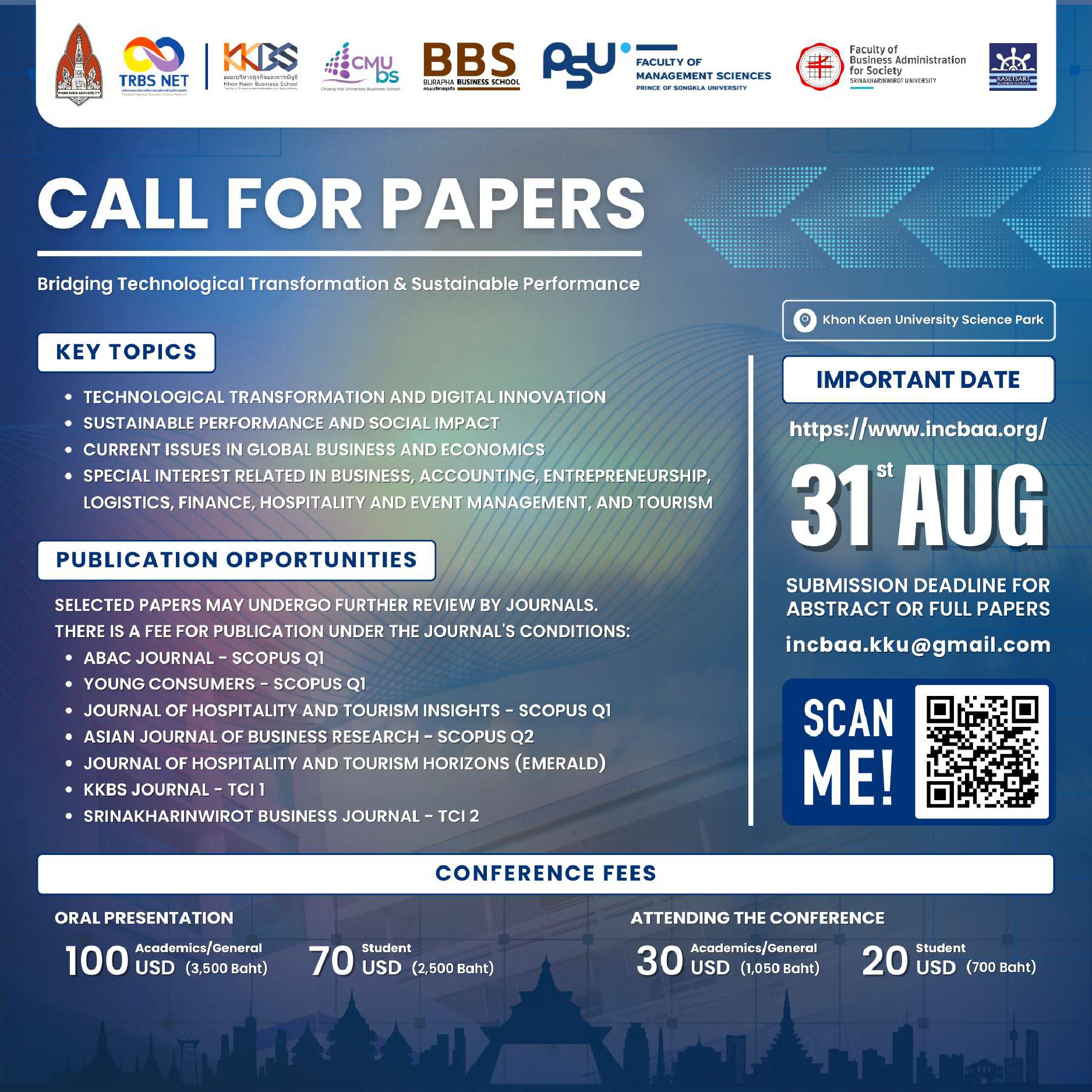 การประชุมวิชาการระดับชาติและนานาชาติด้านการบริหารธุรกิจและการบัญชี ครั้งที่ 5 ประจำปี พ.ศ. 2569