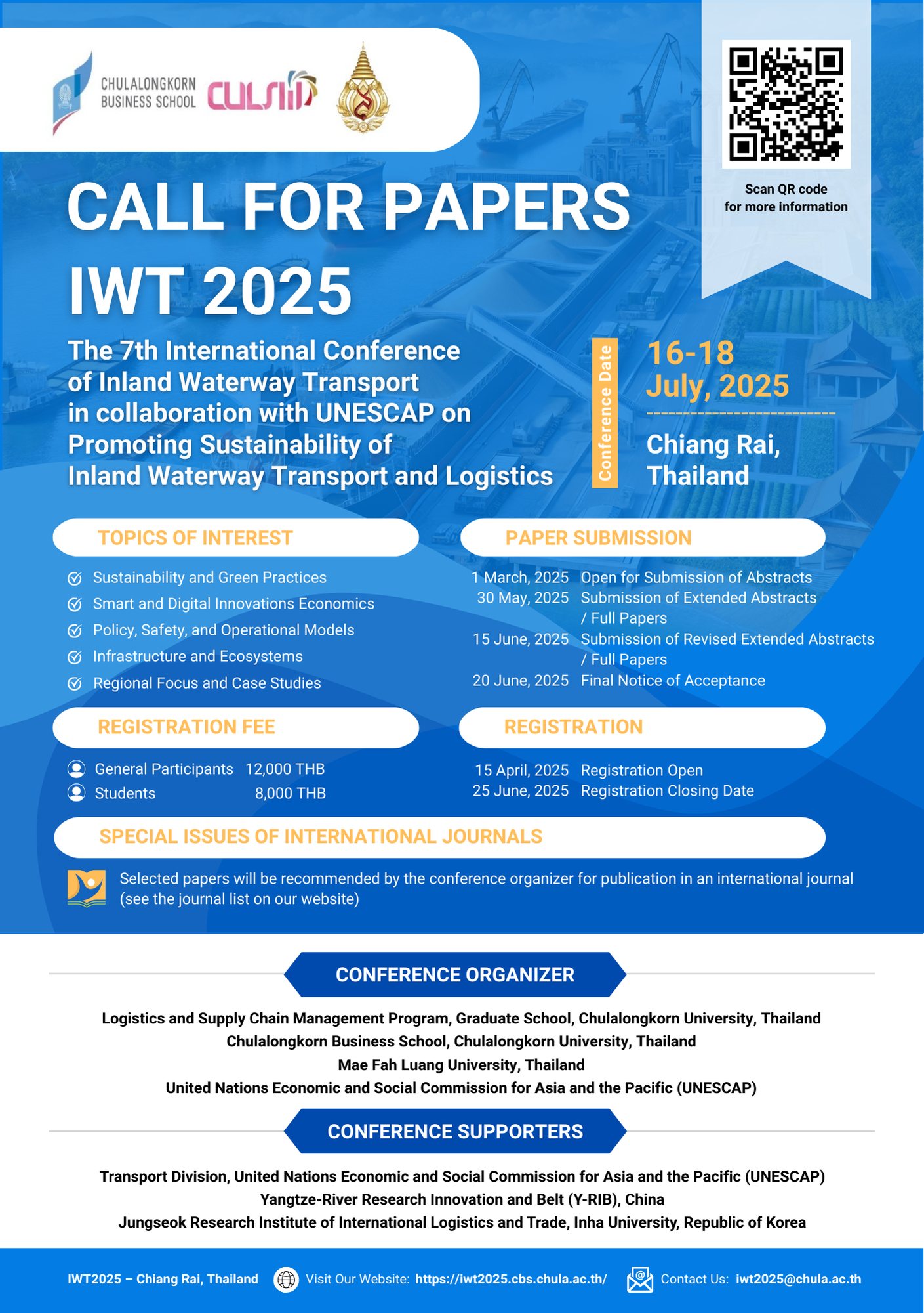The 7th International Conference of Inland Waterway Transport In collaboration with UNESCAP on Promoting Sustainability of Inland Waterway Transport and Logistics