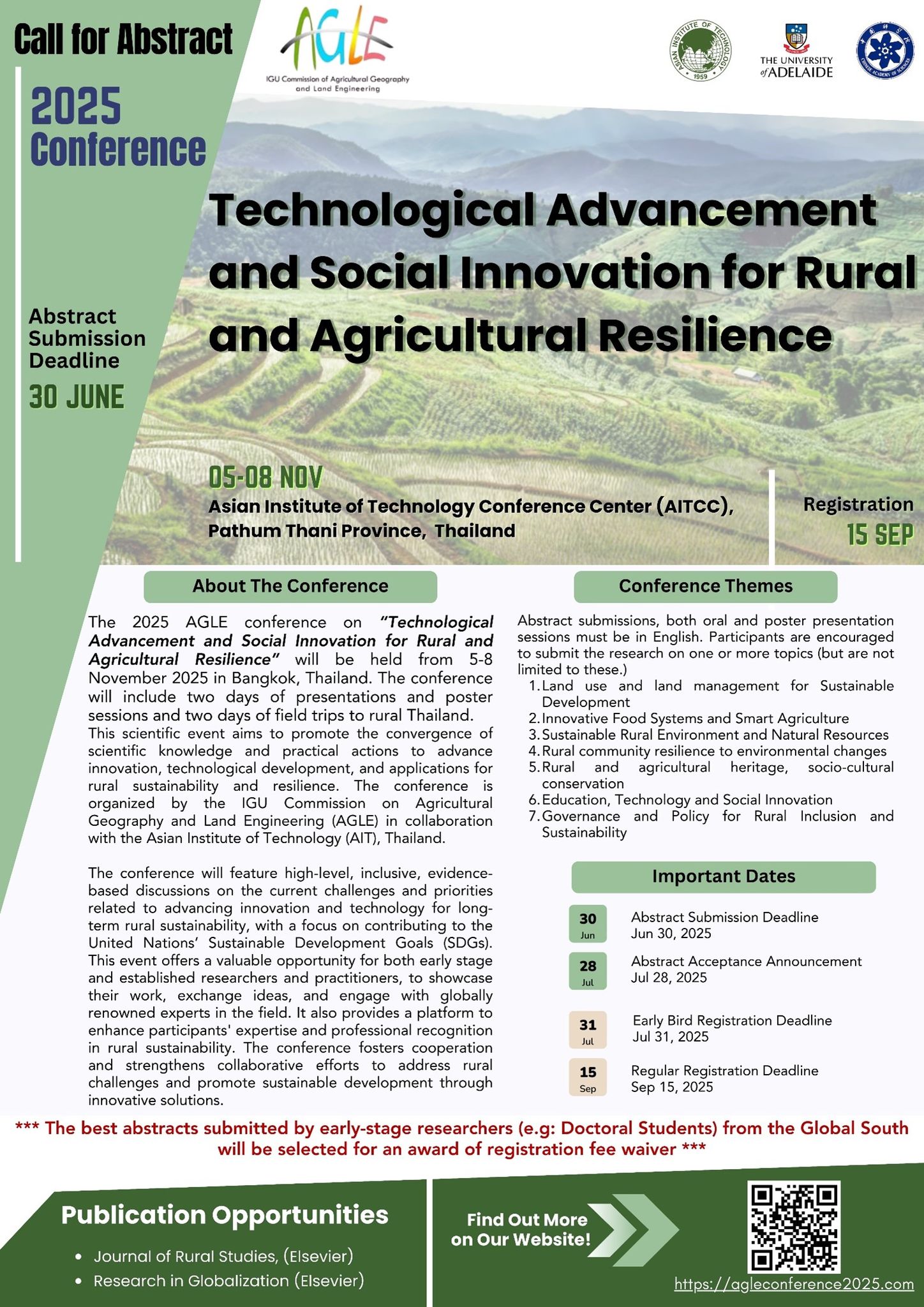 International Geographical Union (IGU) Commission on Agricultural Geography and Land Engineering (AGLE) Annual Conference 2025