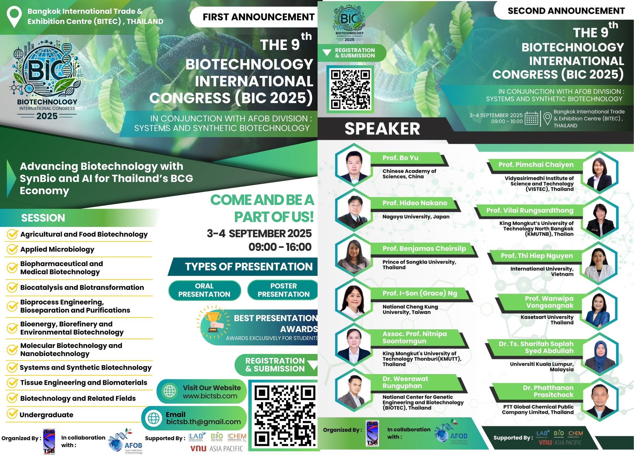 The 9th Biotechnology International Congress (9th# BIC 2025)