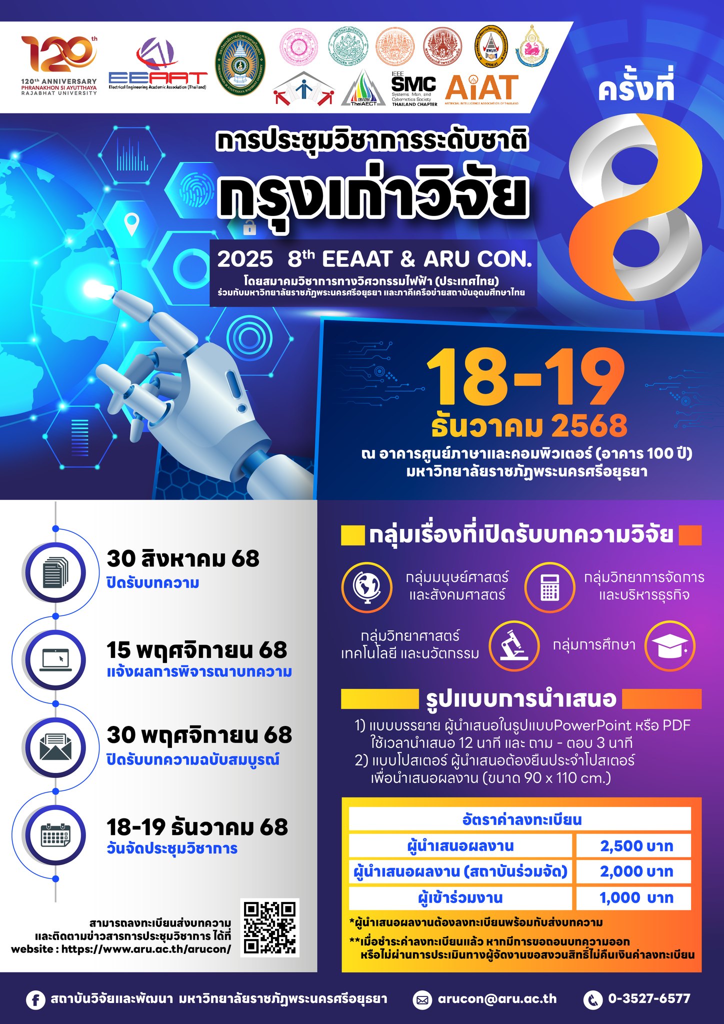 การประชุมวิชาการระดับชาติ “กรุงเก่าวิจัย” ครั้งที่ 8