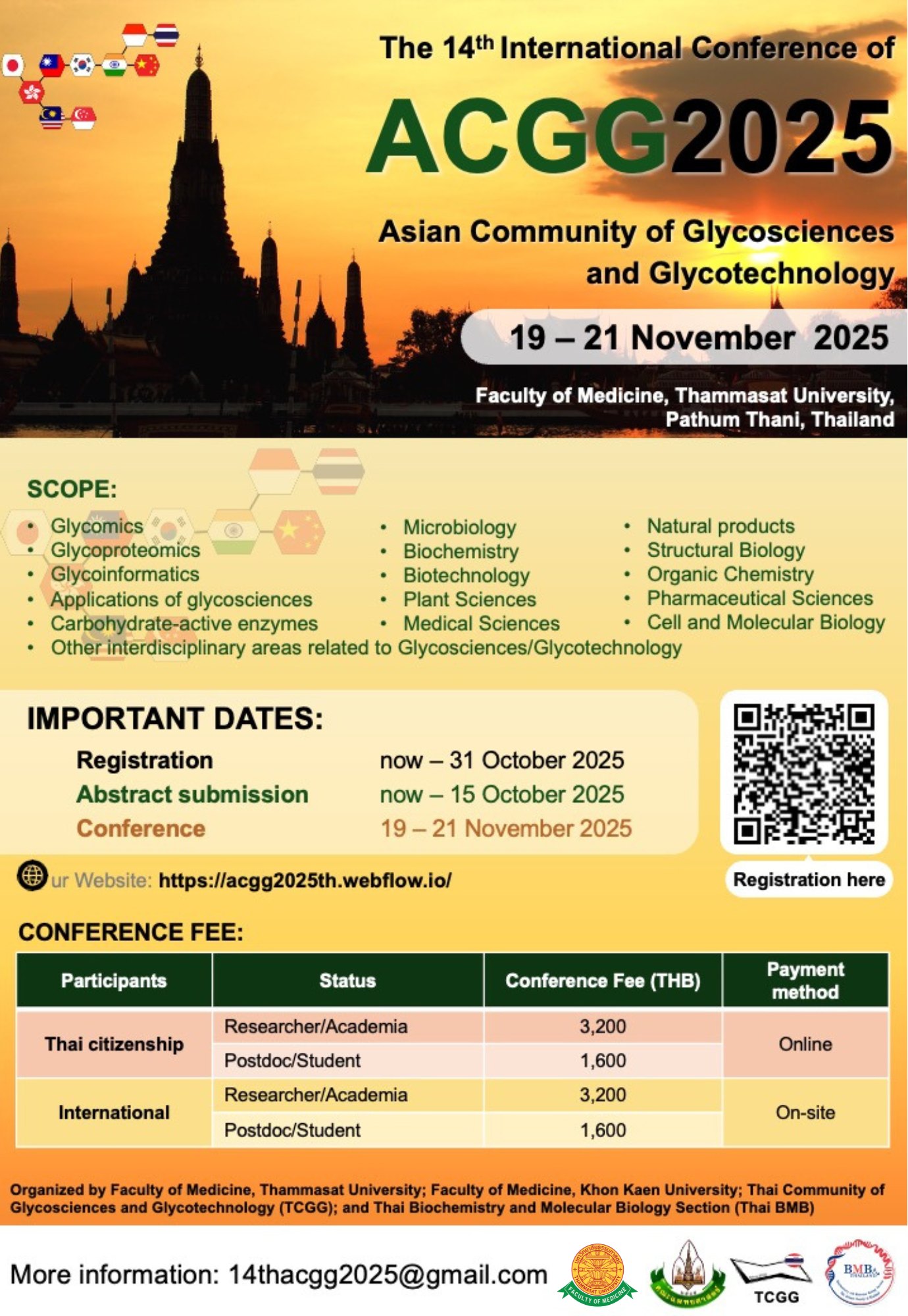 The 14th International conference of Asian Community of Glycoosciences and Glycotechnology (14th# ACGG 2025)