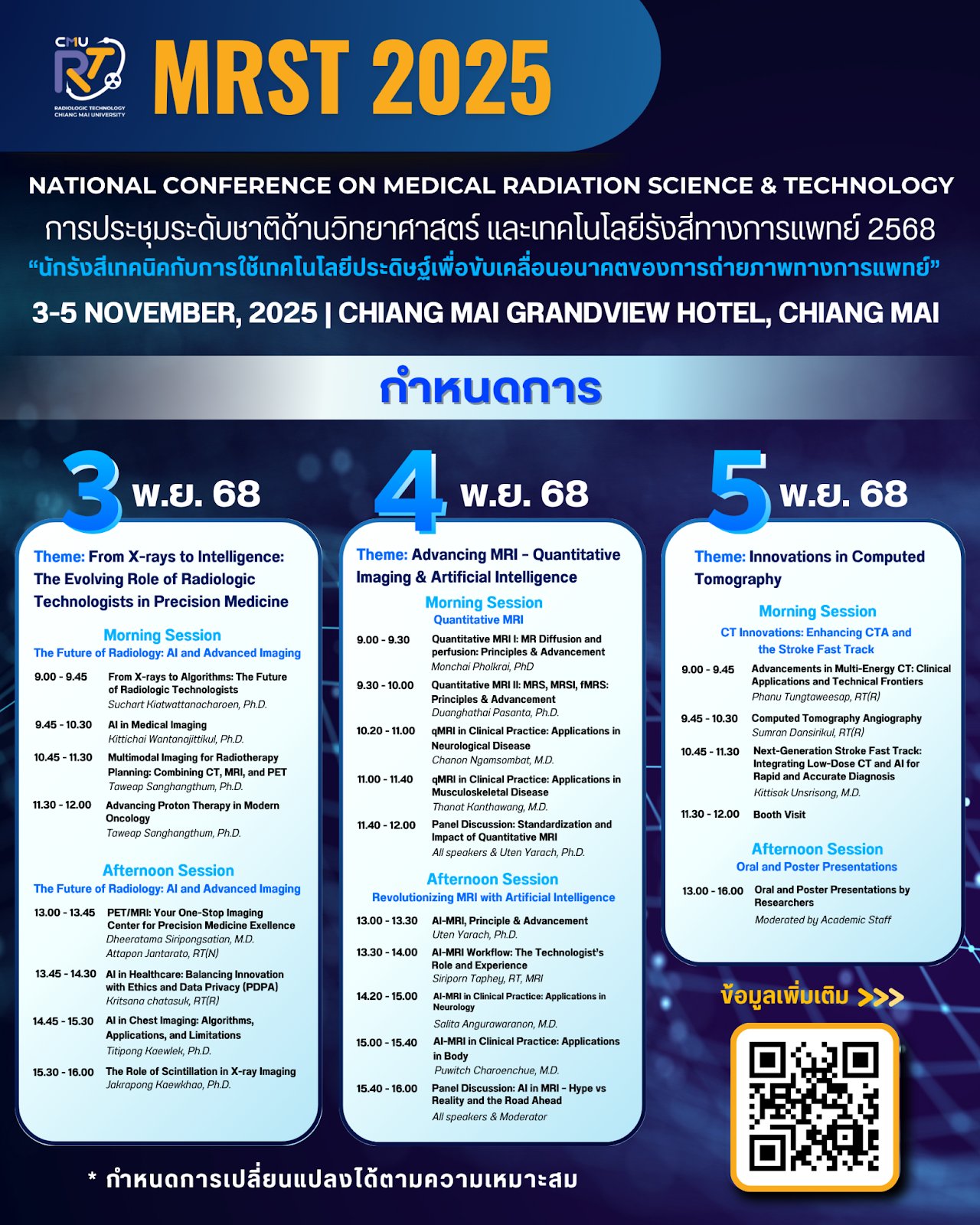 การประชุมระดับชาติด้านวิทยาศาสตร์และเทคโนโลยีรังสีทางการแพทย์ 2568