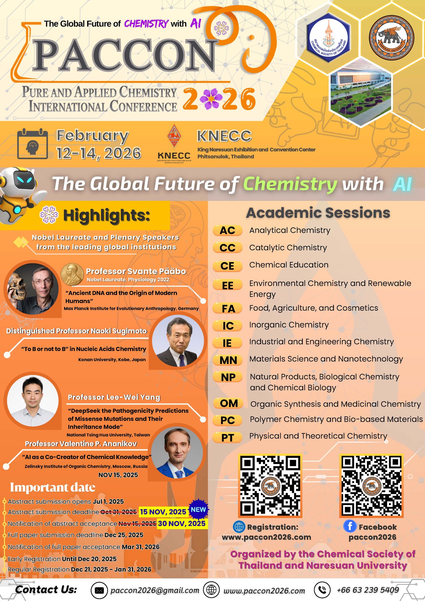 Pure and Applied Chemistry International Conference 2026 (PACCON 2026)