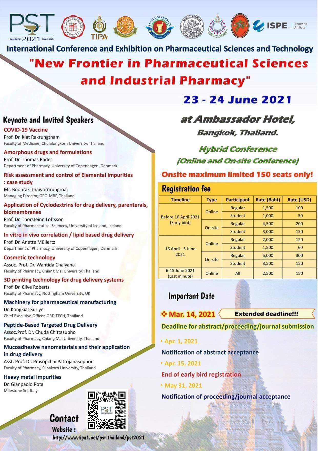 International Conference and Exhibition on Pharmaceutical Sciences and Technology 2021 (PST 2021) 