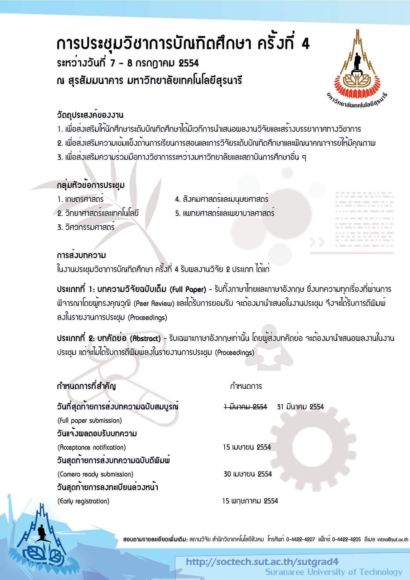 การประชุมวิชาการบัณฑิตศึกษา ครั้งที่ 4