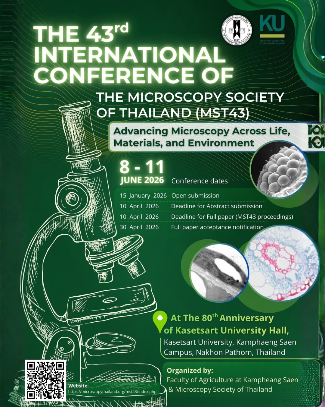 The 43rd International Conference of the Microscopy Society of Thailand (MST_43)