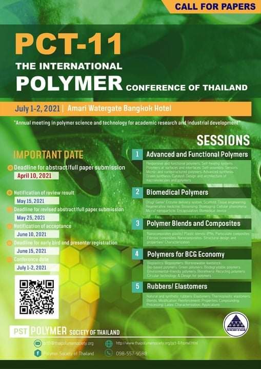 The 11th International Polymer Conference of Thailand (PCT-11 2021#)