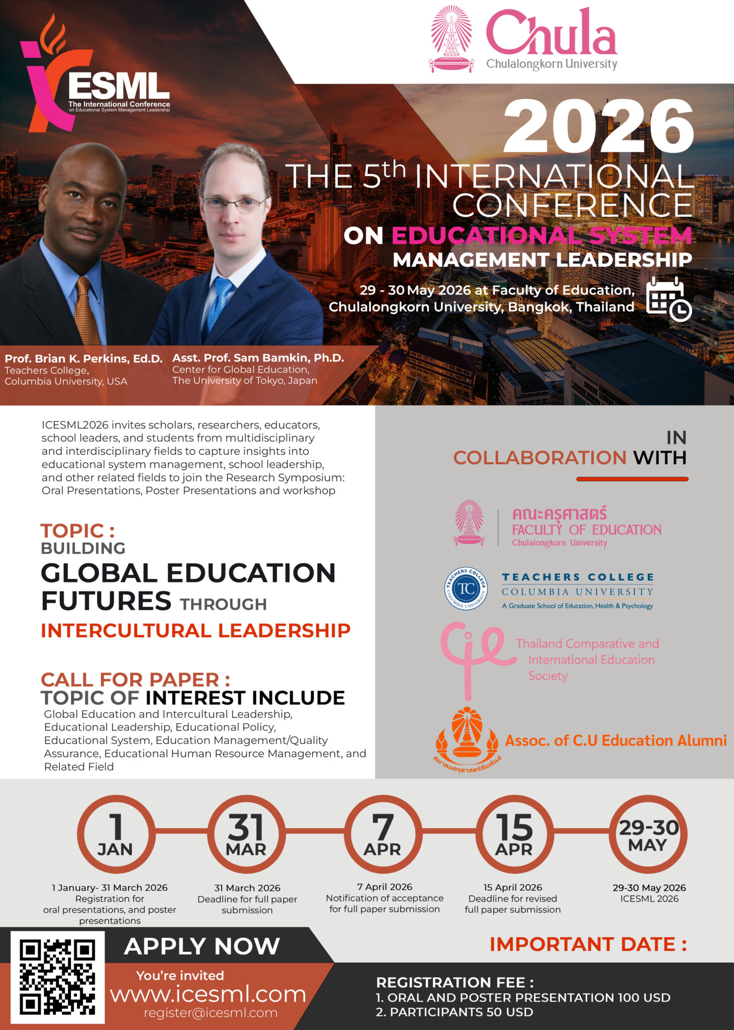 The 5th International Conference on Educational System Management Leadership (5th# ICESML 2026)