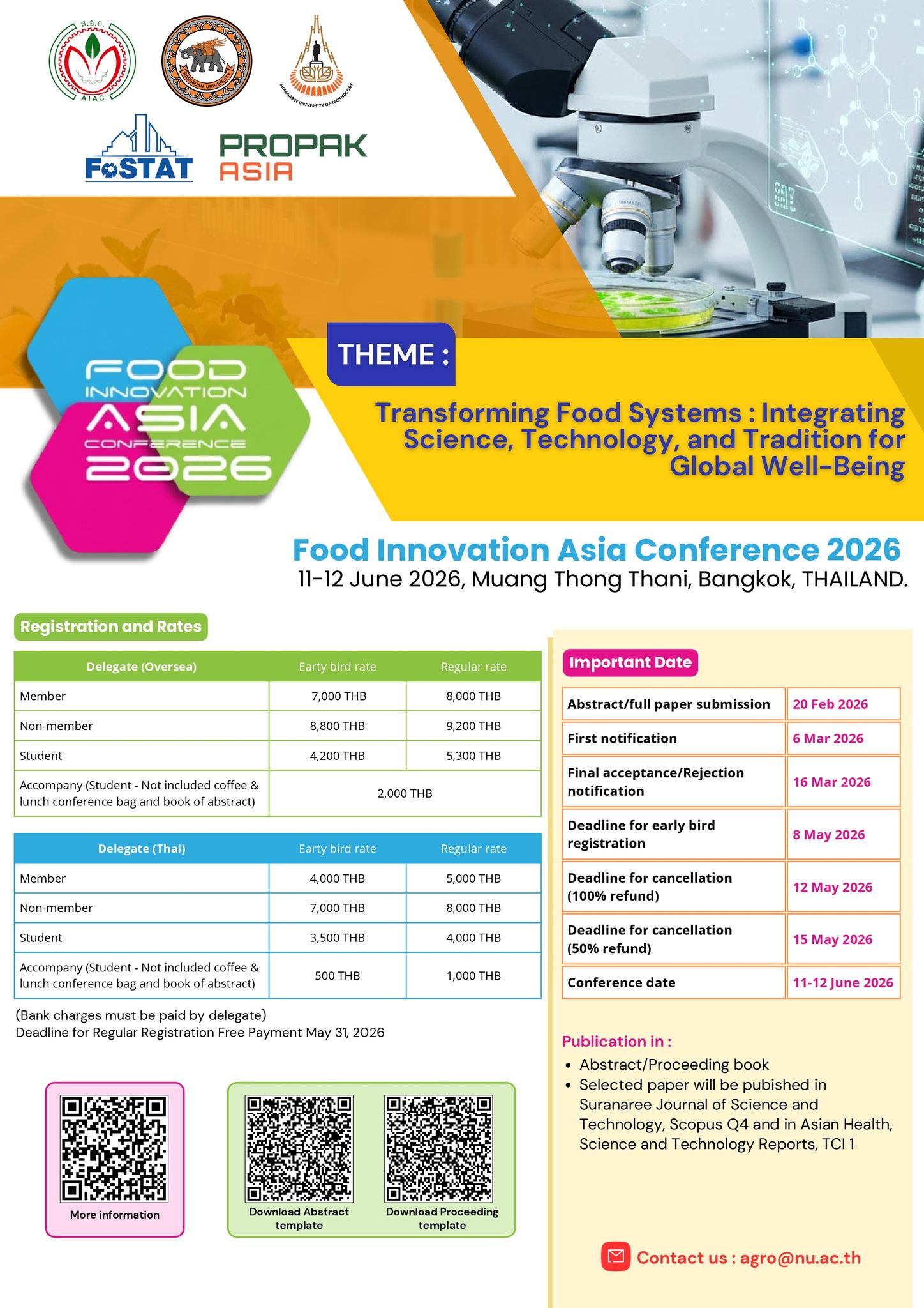 Food Innovation Asian Conference 2026 (FIAC 2026)