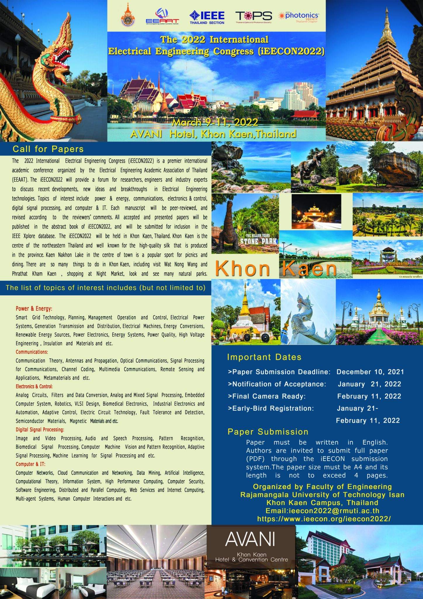 The 2022 International Electrical Engineering Congress (iEECON2022)