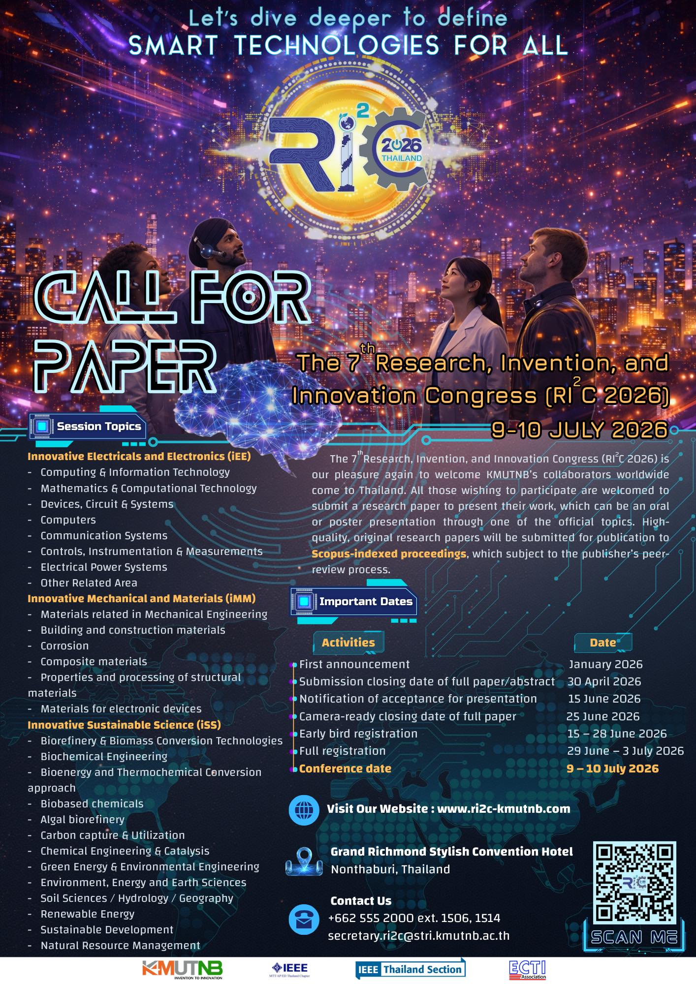 The 7th Research, Invention, and Innovation Congress (7th# RI2C 2026)