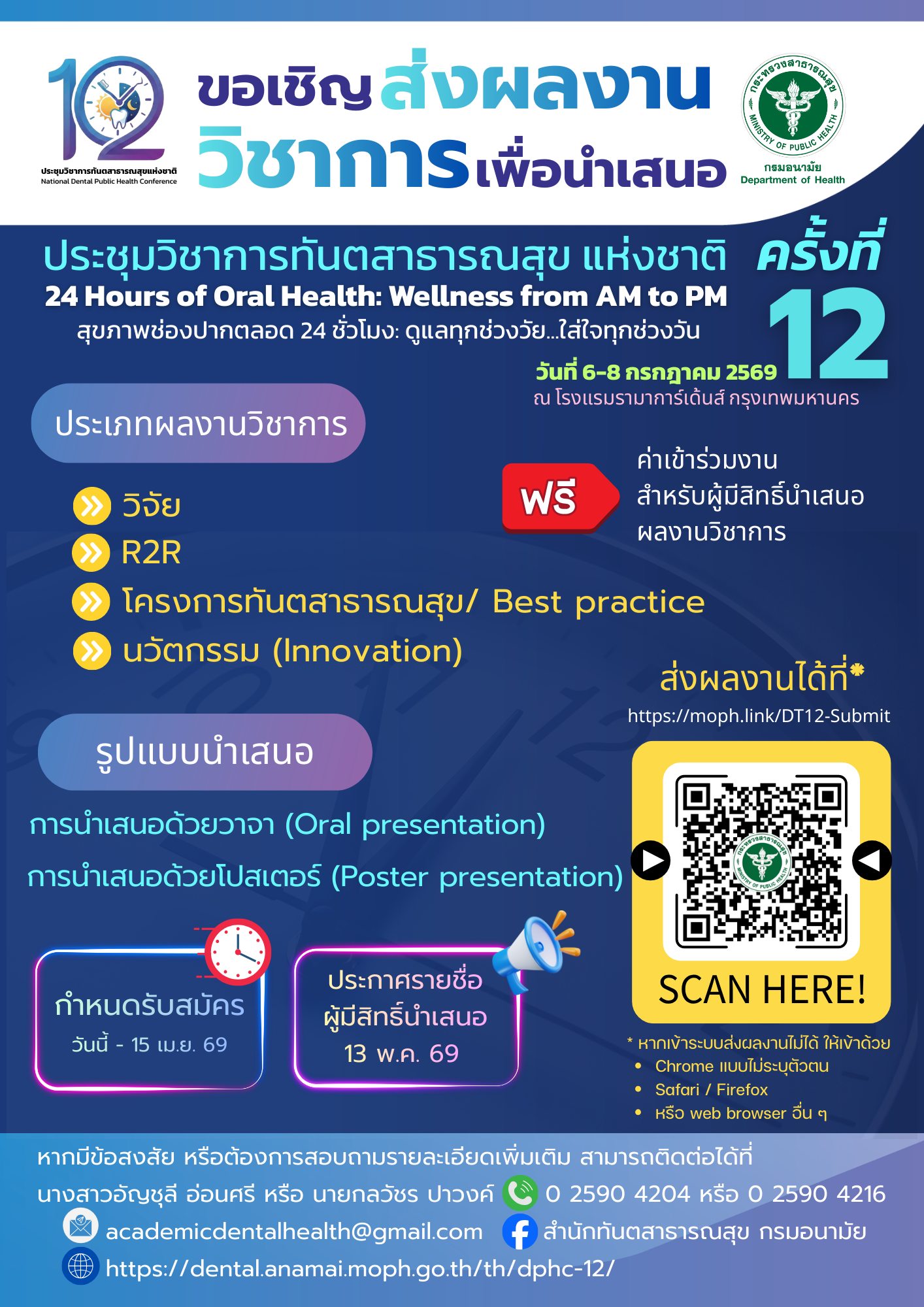 การประชุมวิชาการทันตสาธารณสุขแห่งชาติ ครั้งที่ 12