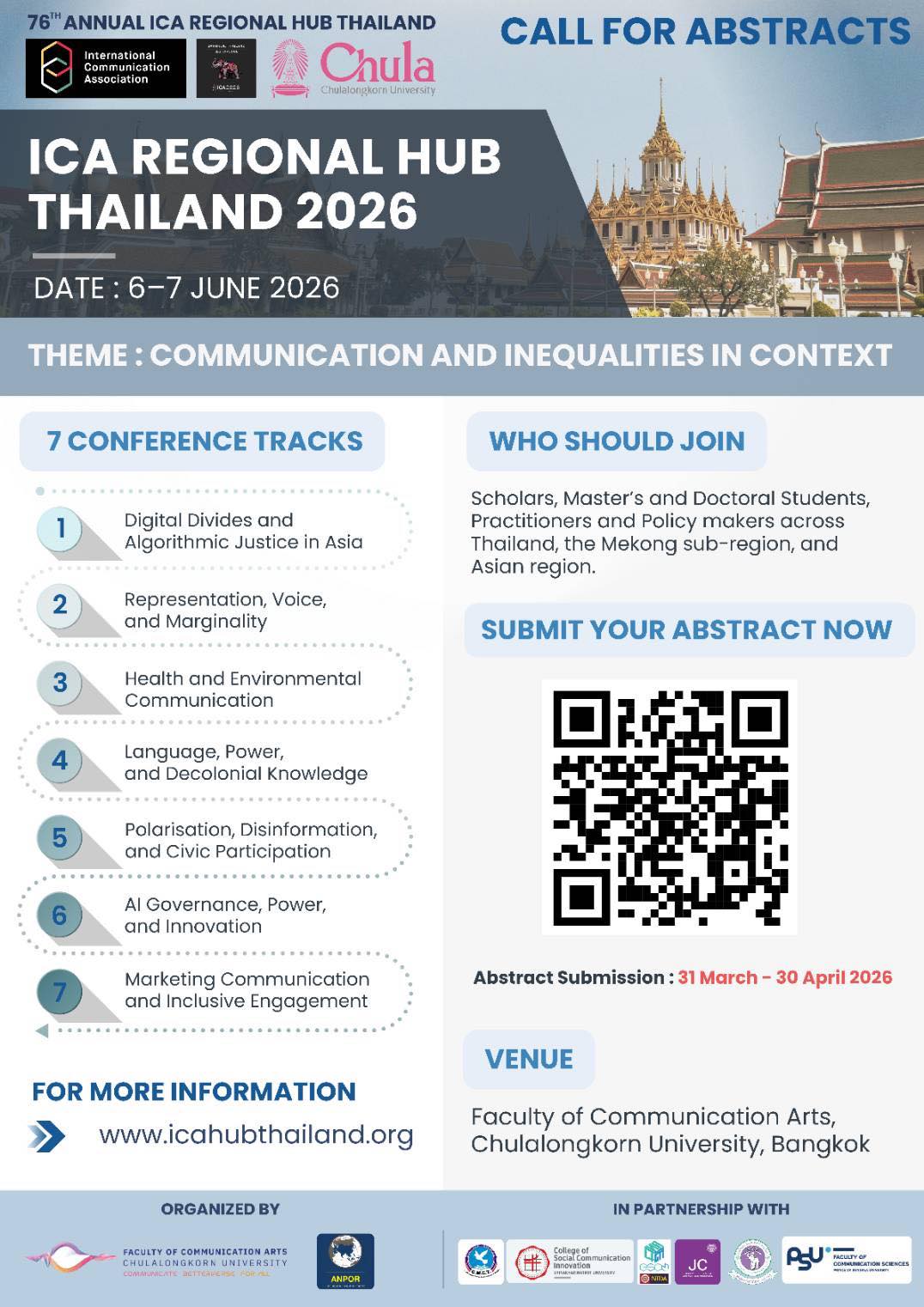International Communication Association (ICA) Regional Hub Thailand 2026
