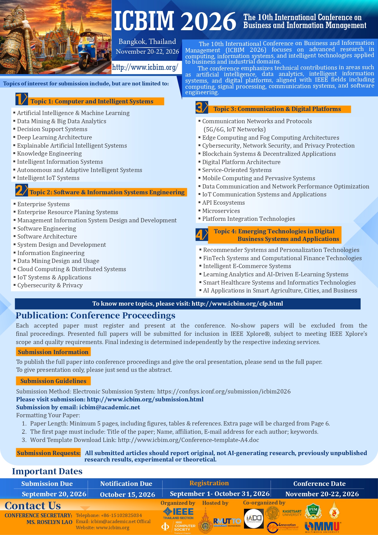 The 10th International Conference on Business and Information Management (10th# ICBIM 2026)