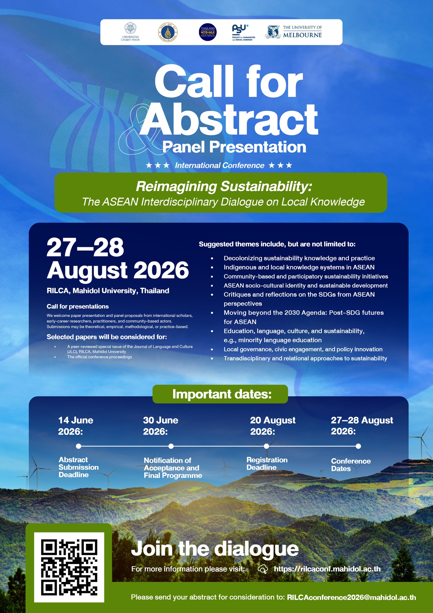 International Conference on “Reimagining Sustainability: The ASEAN Interdisciplinary Dialogue on Local Knowledge”