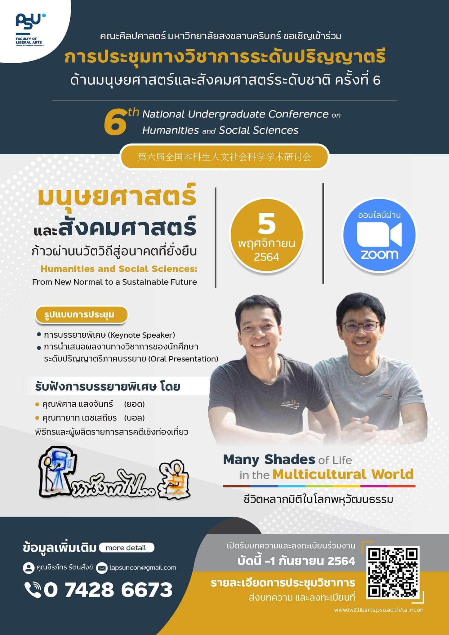 การประชุมทางวิชาการระดับปริญญาตรีด้านมนุษยศาสตร์และสังคมศาสตร์ระดับชาติ ครั้งที่ 6