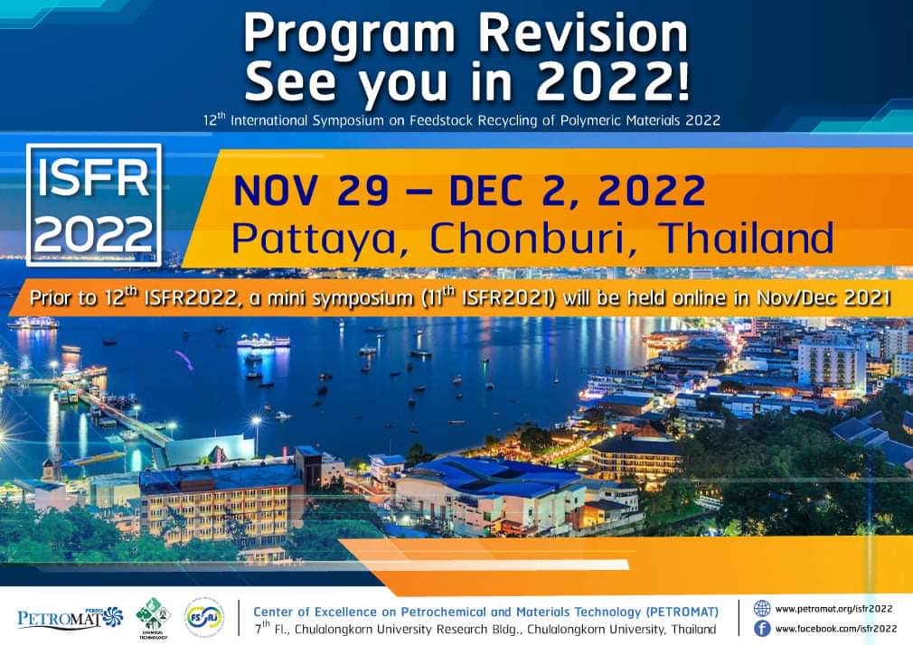 The 12th International Symposium on Feedstock Recycling of Polymeric Materials 2022 (12th# ISFR 2022)
