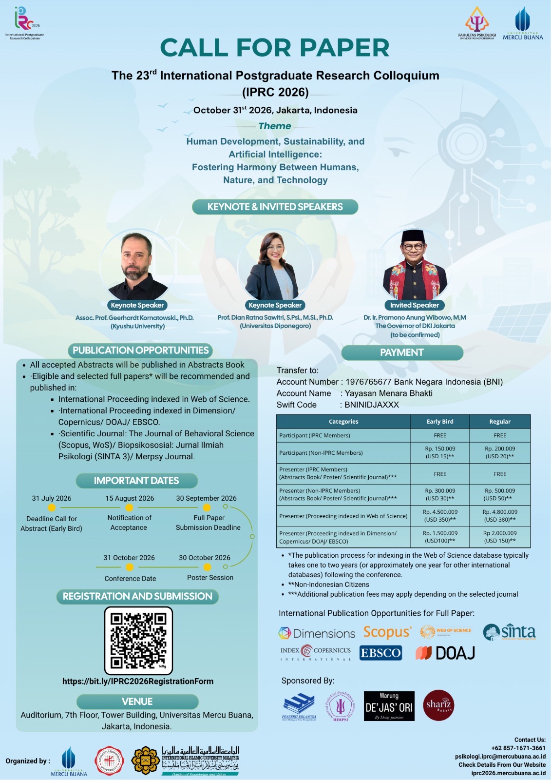 The 23rd International Postgraduate Research Colloquium 2026 (23rd# IPRC 2026)
