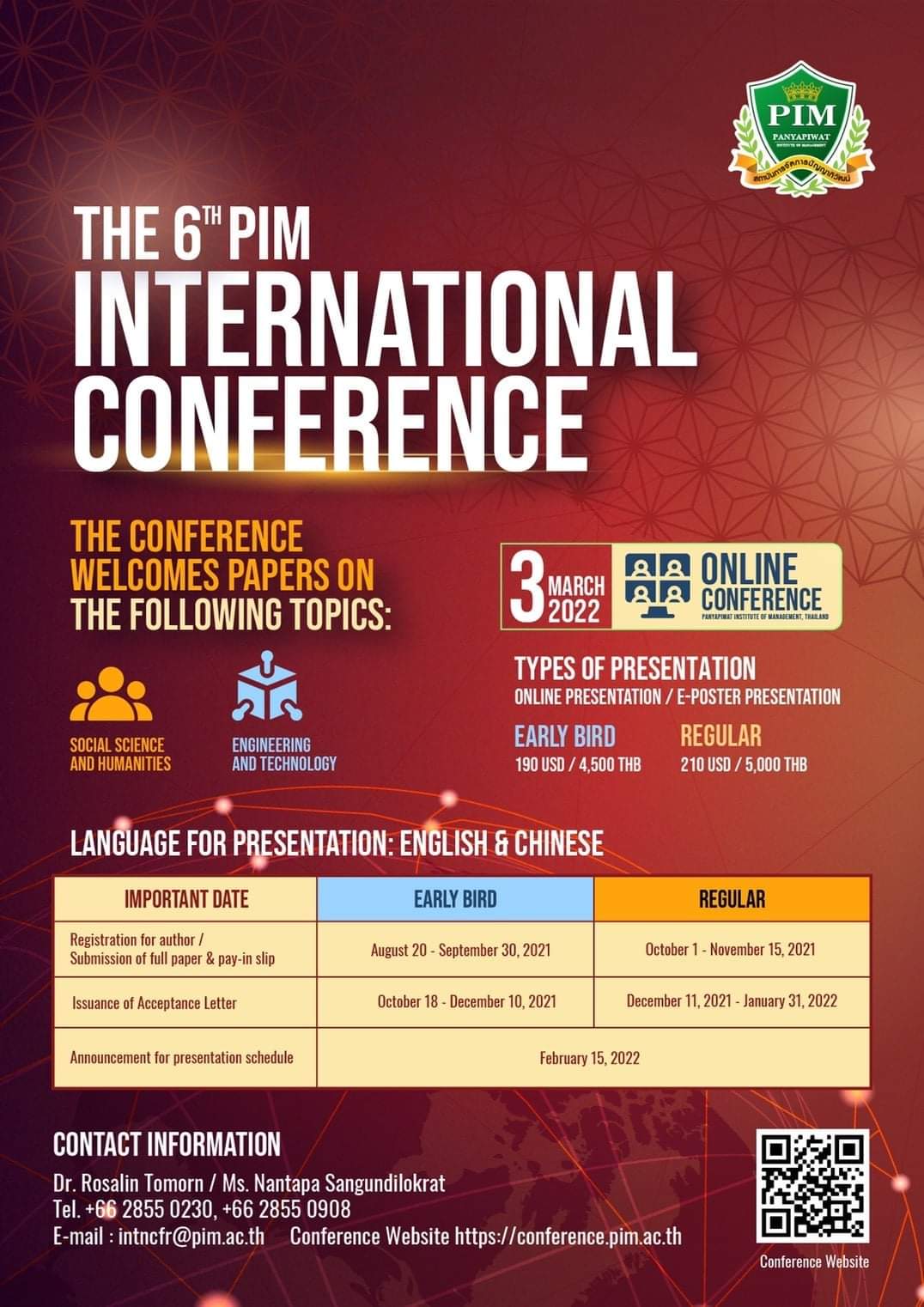 The 6th PIM International Conference