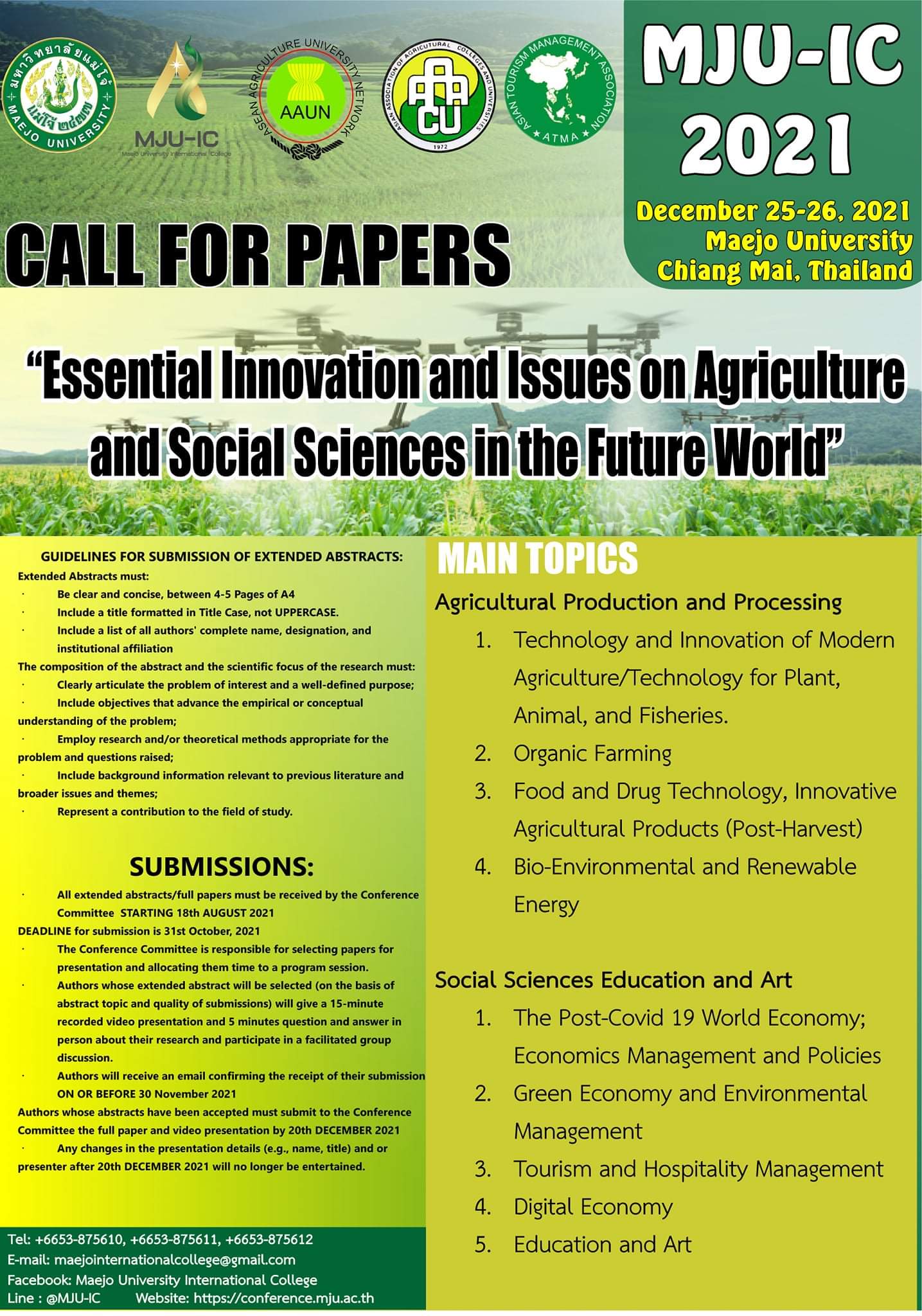 Maejo University Annual Conference 2021 (MJU-IC 2021)