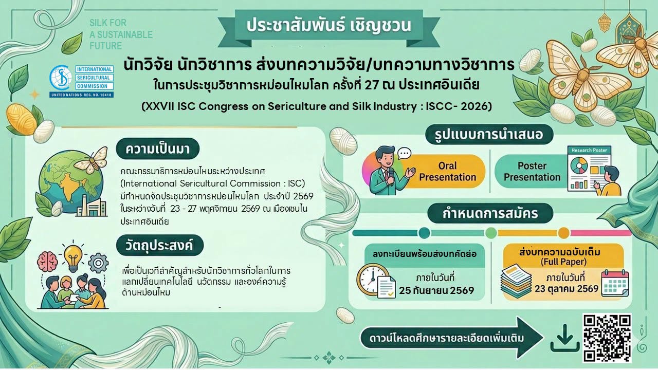 การประชุมวิชาการหม่อนไหมโลก ครั้งที่ 27