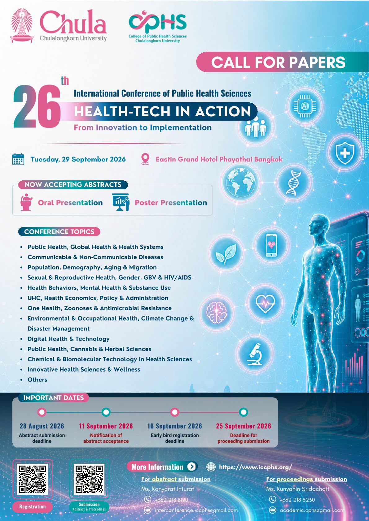 The 26th International Conference of Public Health Sciences (26th# ICCPHS 2026)