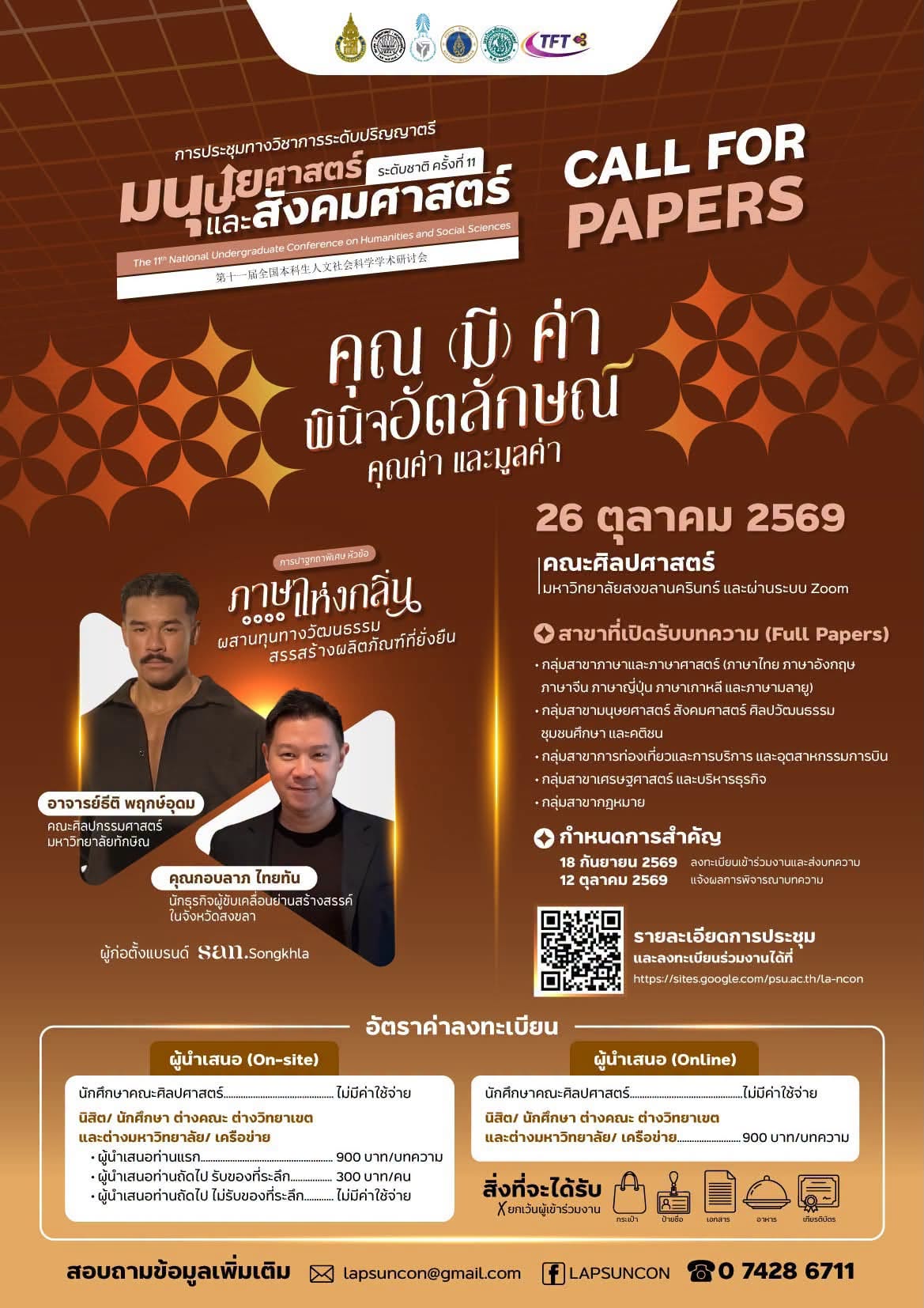 การประชุมทางวิชาการระดับปริญญาตรีด้านมนุษยศาสตร์และสังคมศาสตร์ระดับชาติ ครั้งที่ 11