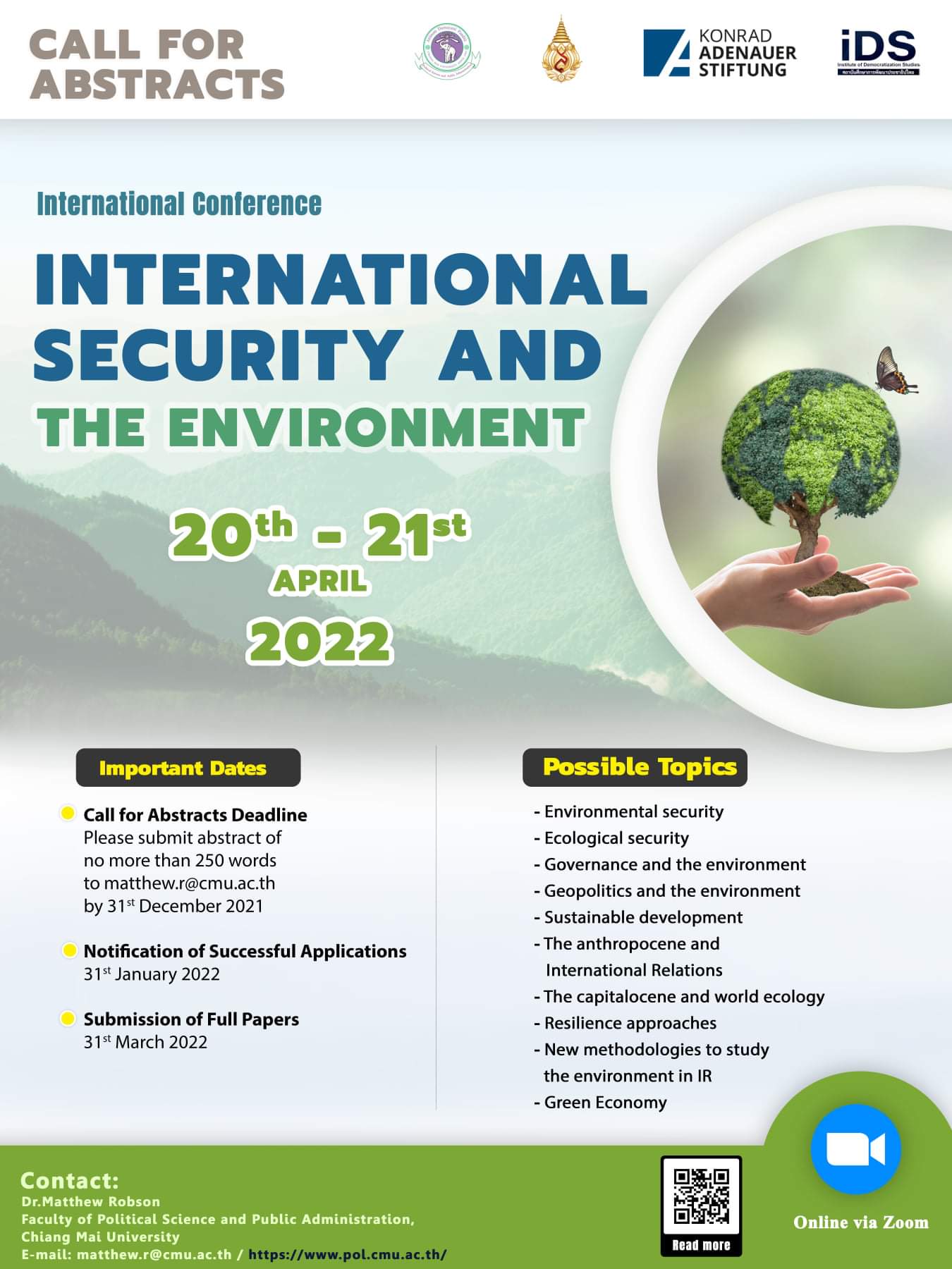 การประชุมวิชาการนานาชาติ International Conference: International Security and the Environment