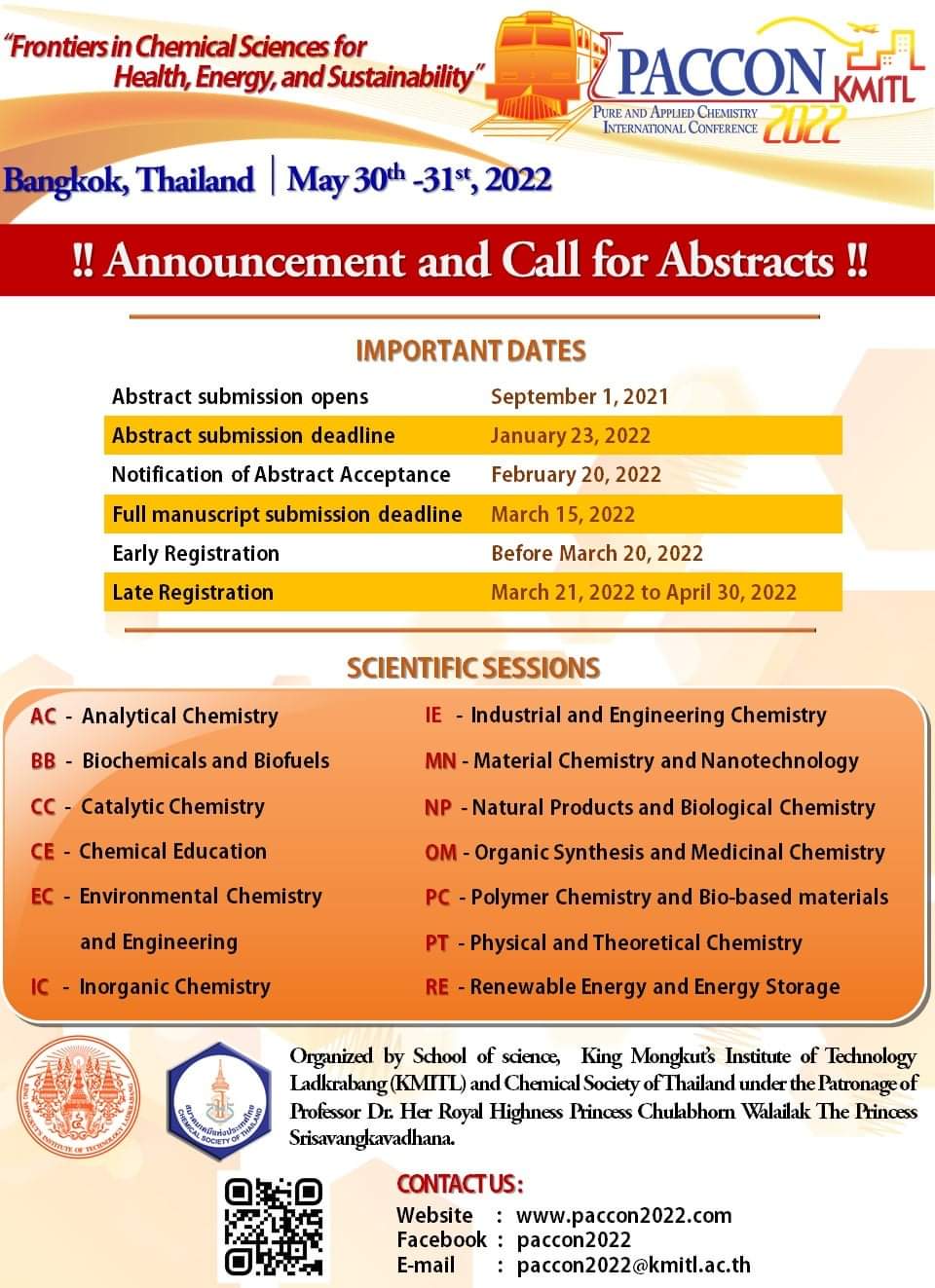 Pure and Applied Chemistry International Conference 2022 (PACCON 2022)