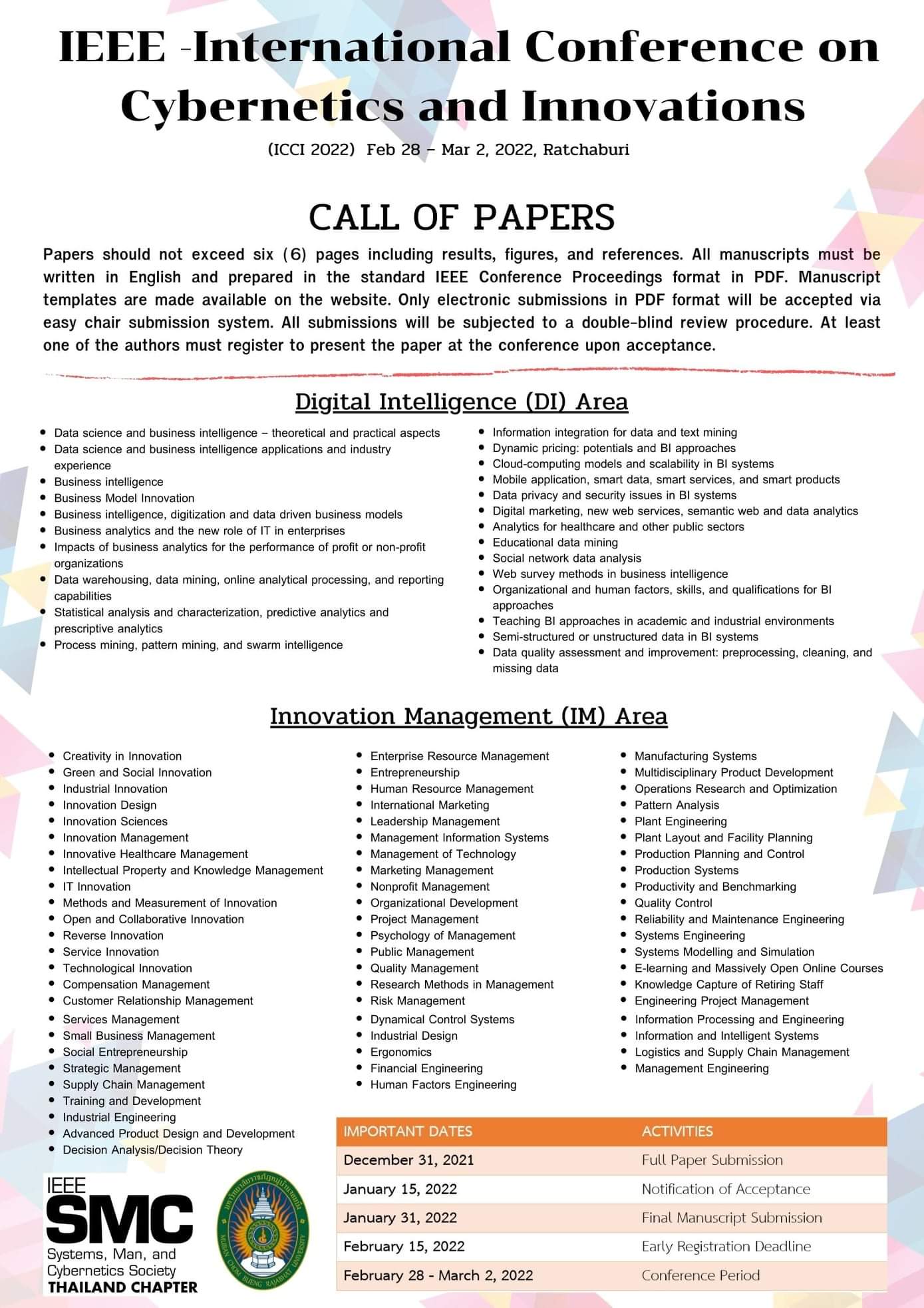 IEEE - International Conference on Cybernetics and innovations 2022 (ICCI 2022)