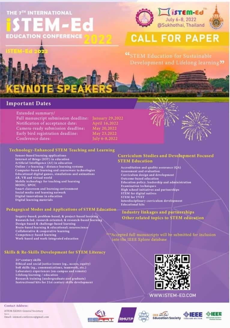 The 7th International STEM-Ed Education Conference 2022 (iSTEM-Ed 2022)