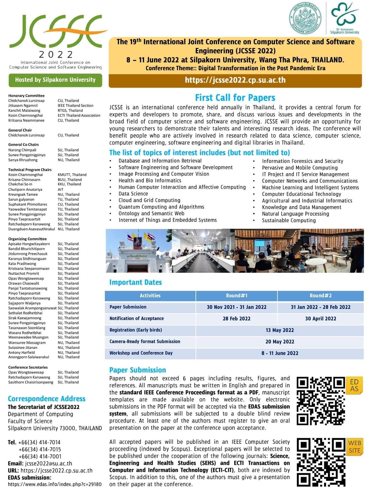 The 19th International Joint Conference on Computer Science and Software Engineering (19th# JCSSE 2022)