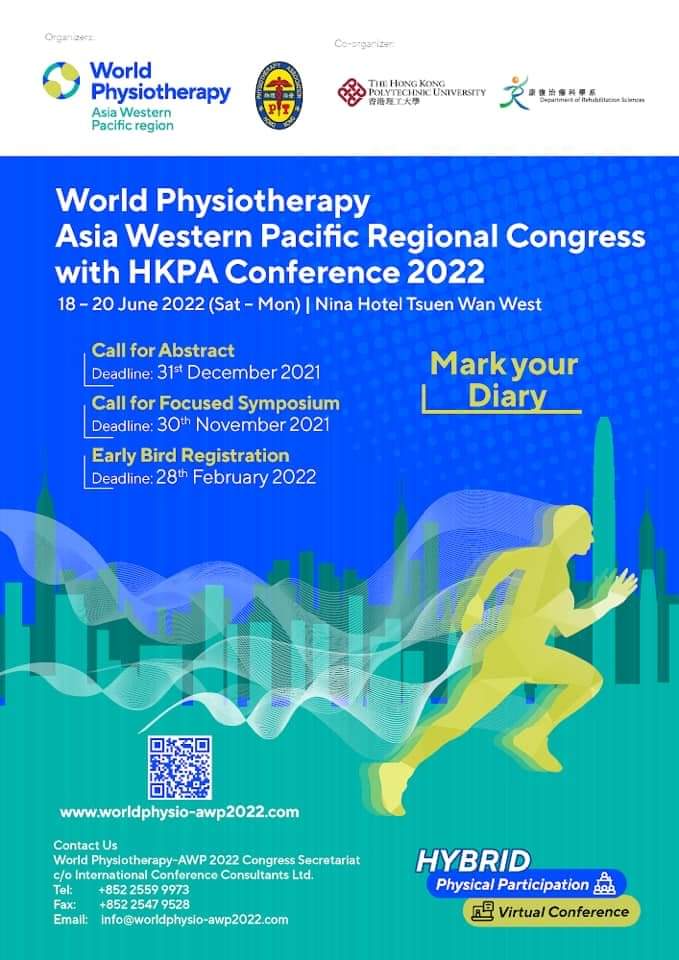 World Physiotherapy Asia Western Pacific Regional Congress with the Hong Kong Physiotherapy Association Conference 2022