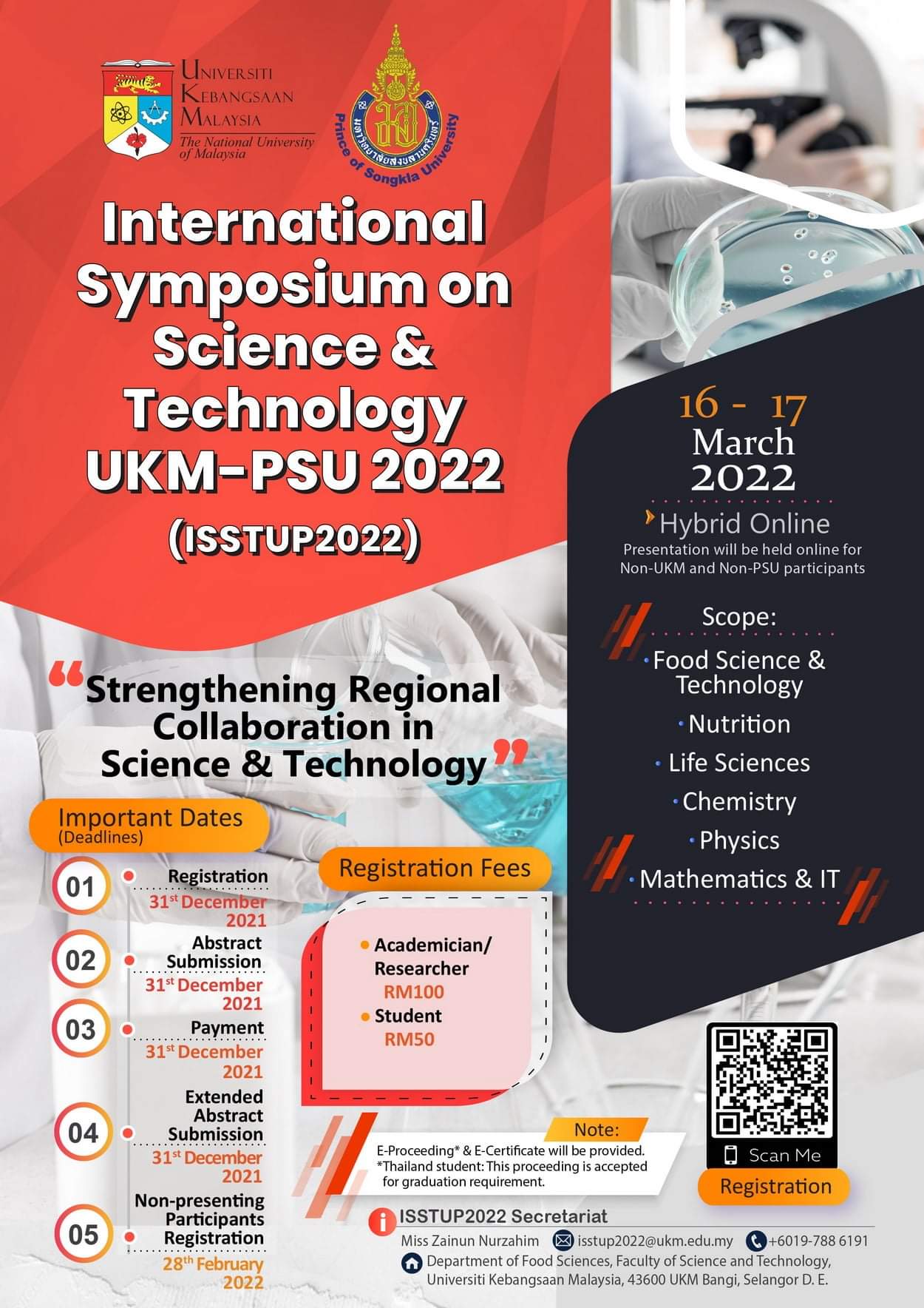 International Symposium on Science &amp; Technology 2022 (ISSTUP 2022)