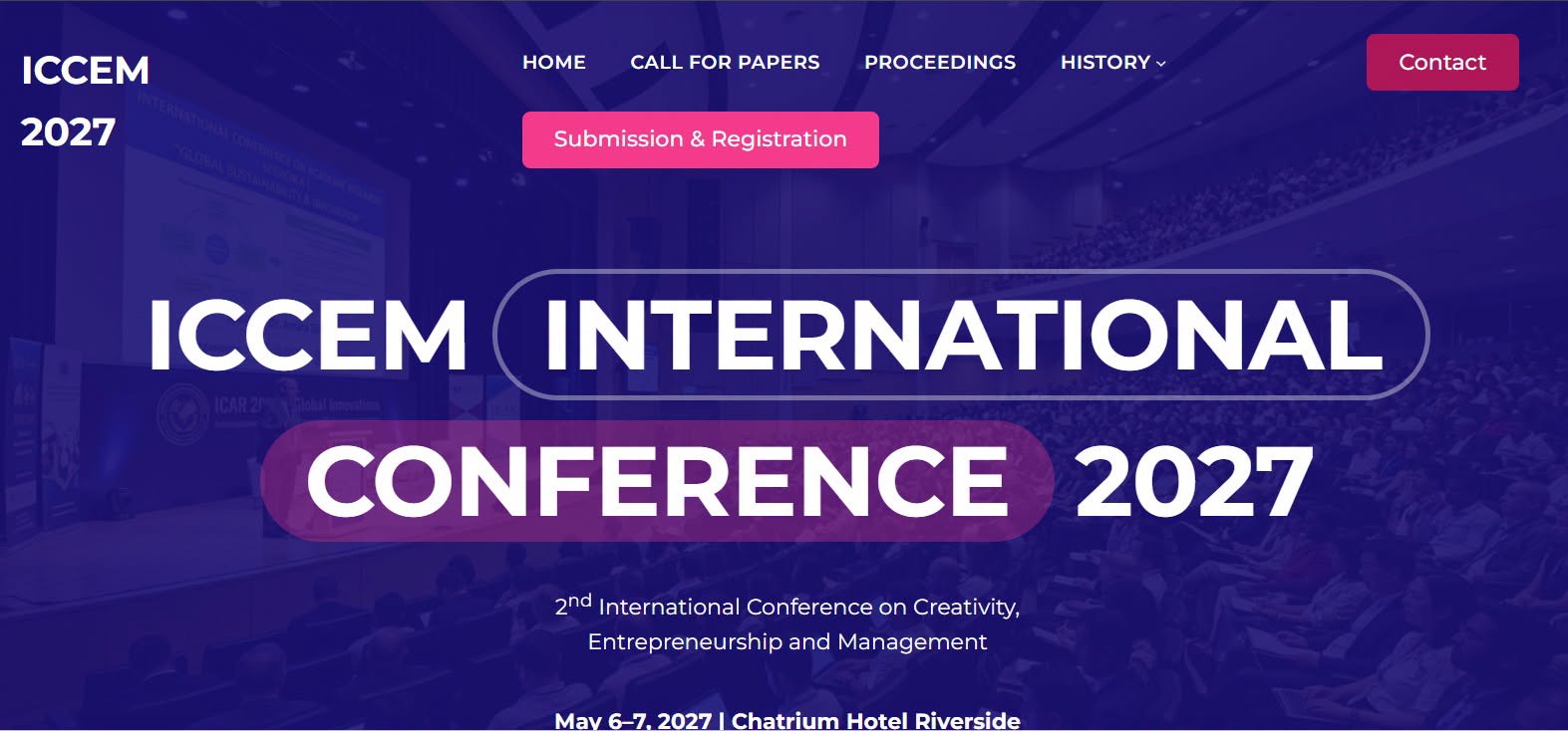 The 2nd International Conference on Creativity, Entrepreneurship and Management 2027 (2nd# ICCEM 2027)
