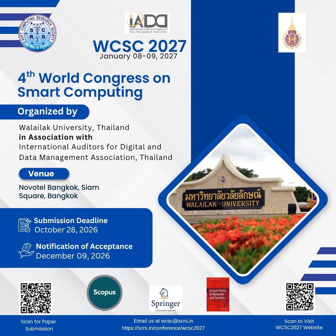 The 4th World Congress on Smart Computing (4th# WCSC 2027)
